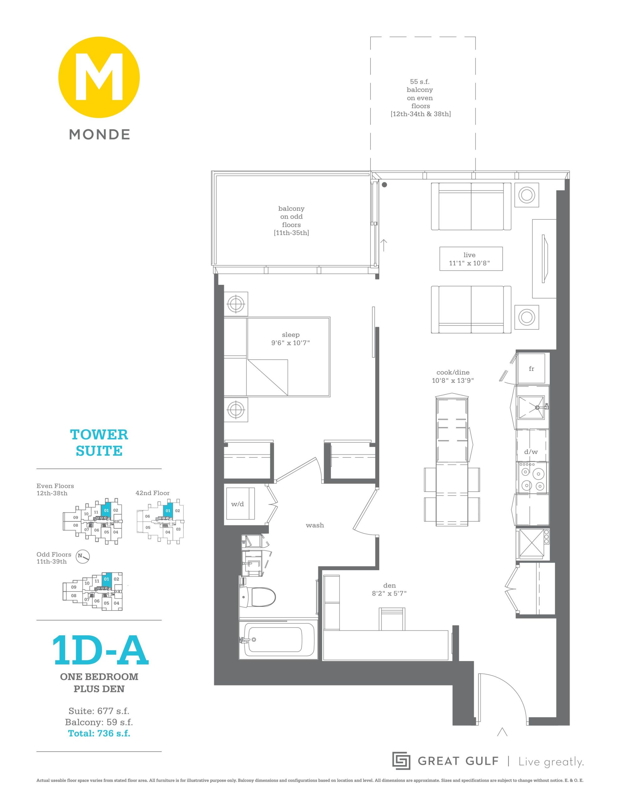 1D-A floor plan