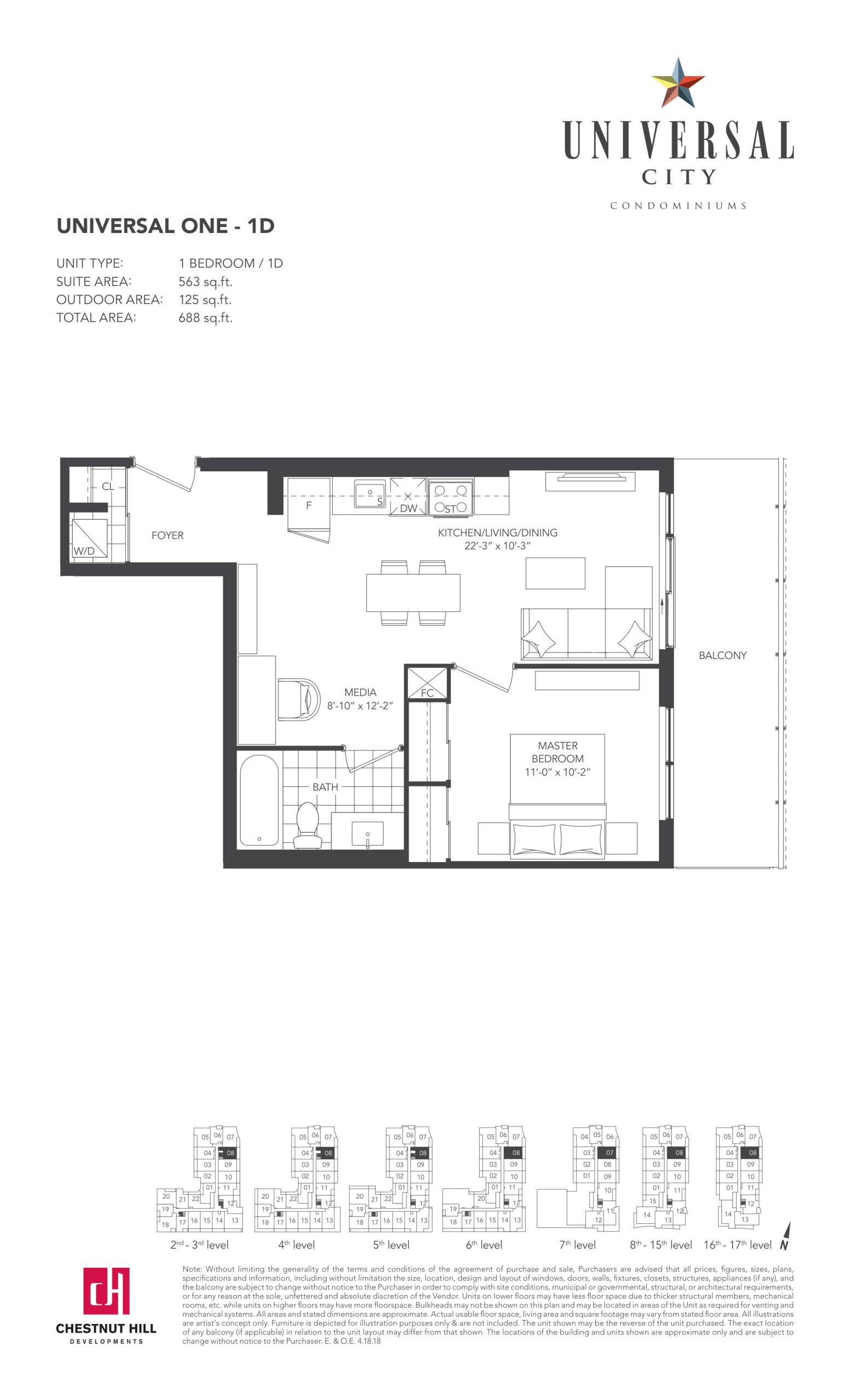 1D floor plan