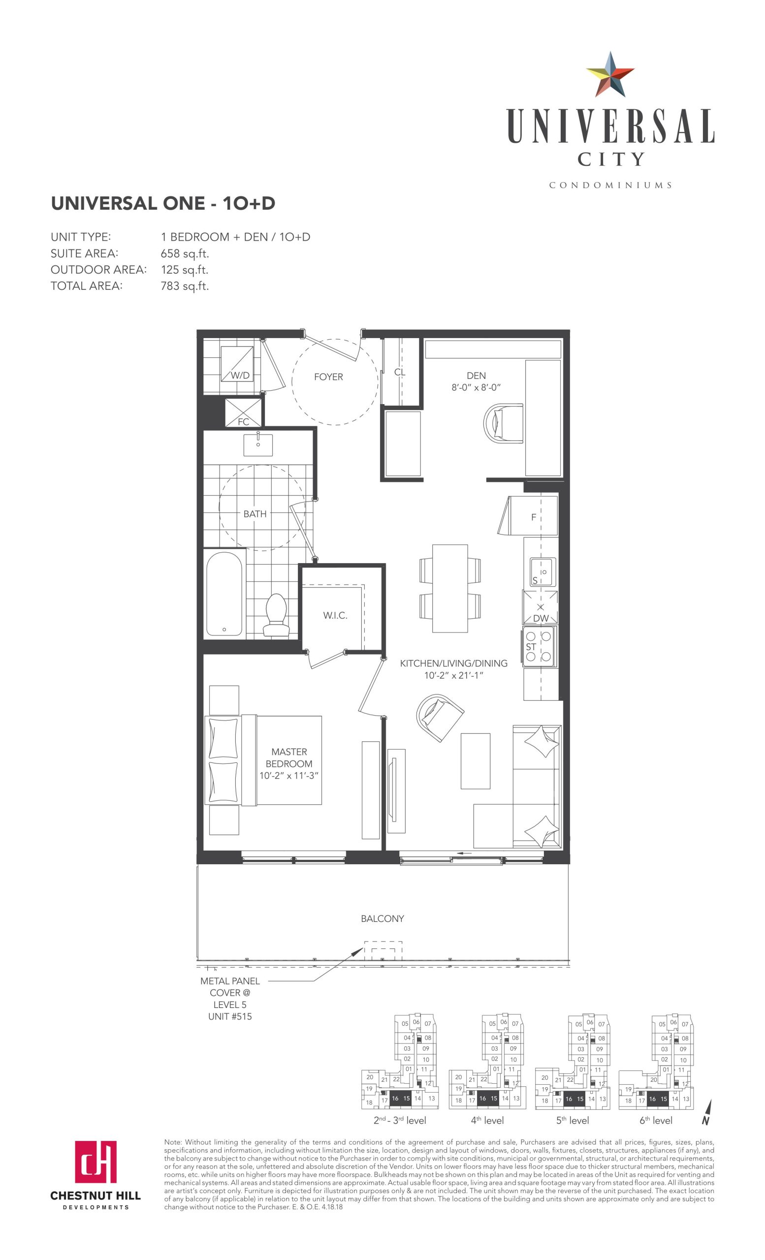 1O+D floor plan