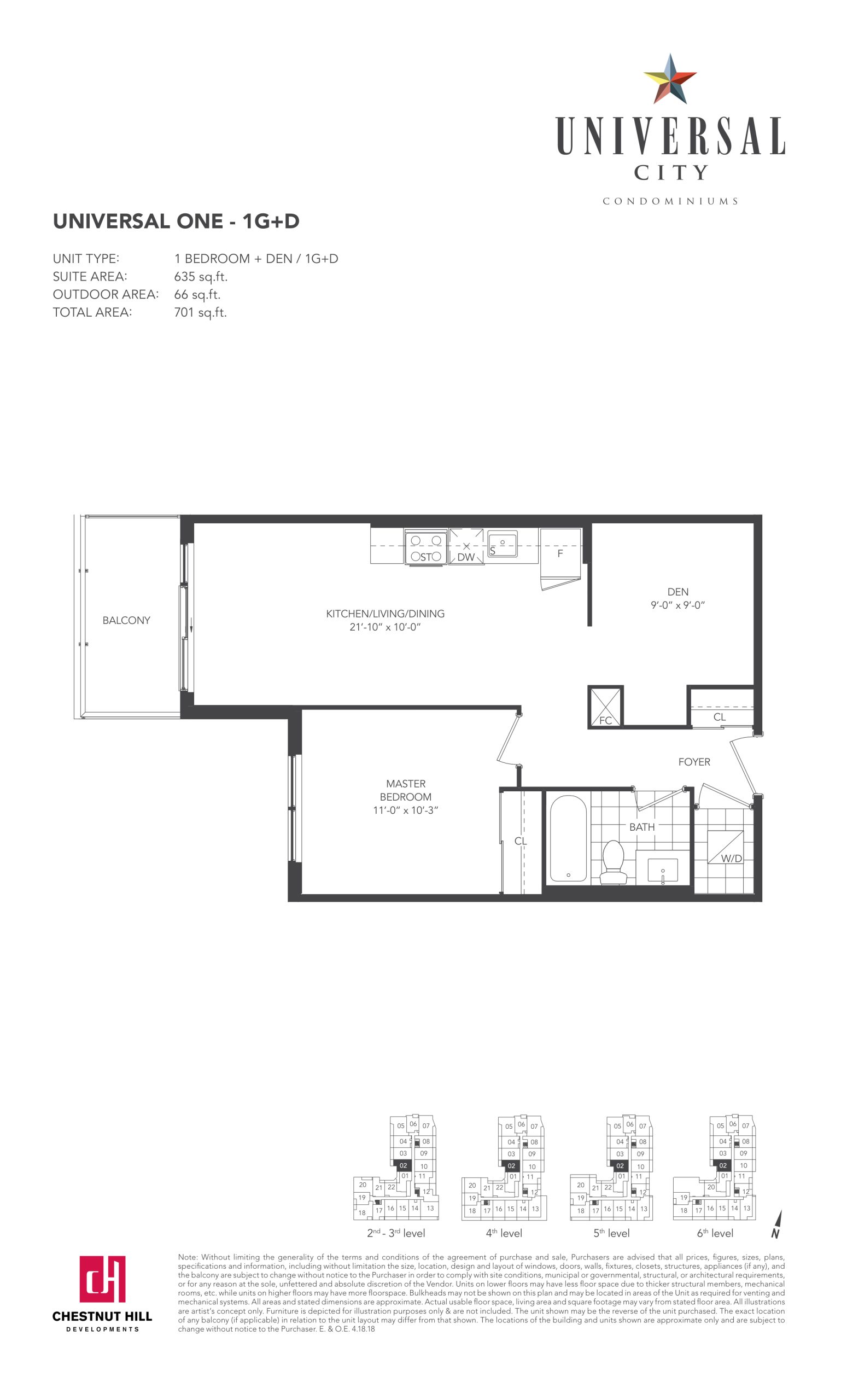 1G+D floor plan