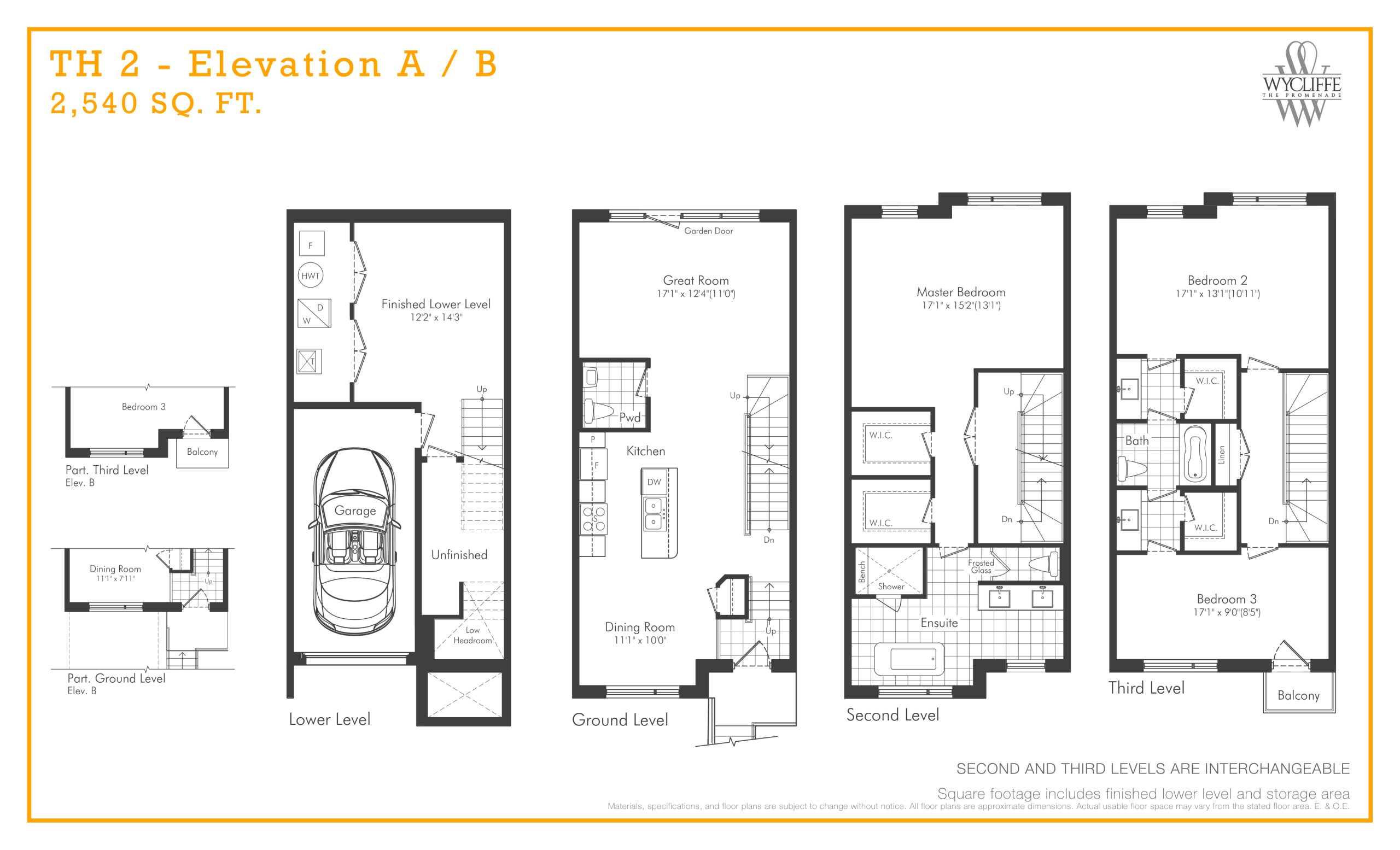 TH 2 - Elevation A/B floor plan