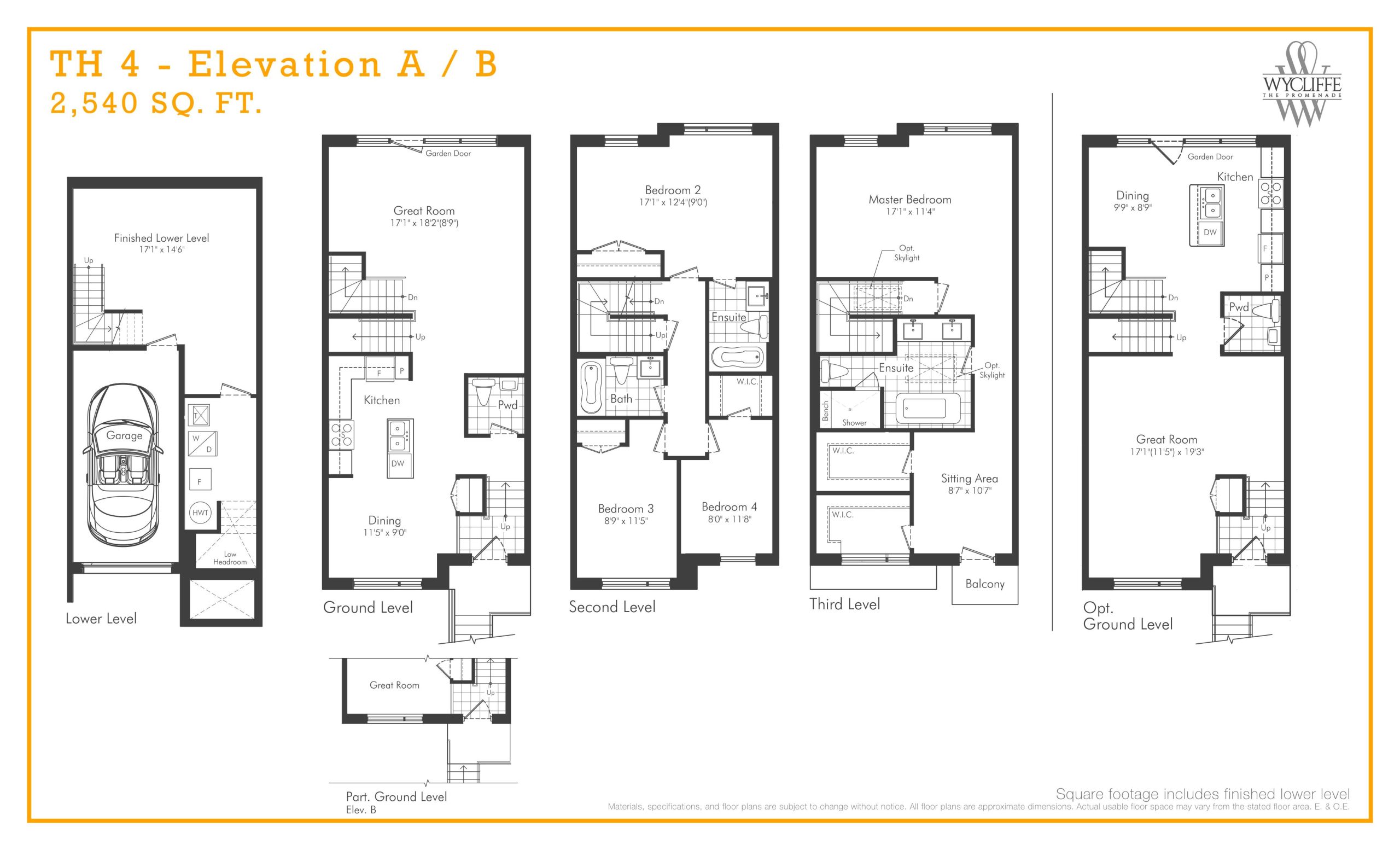 TH 4 - Elevation A/B floor plan