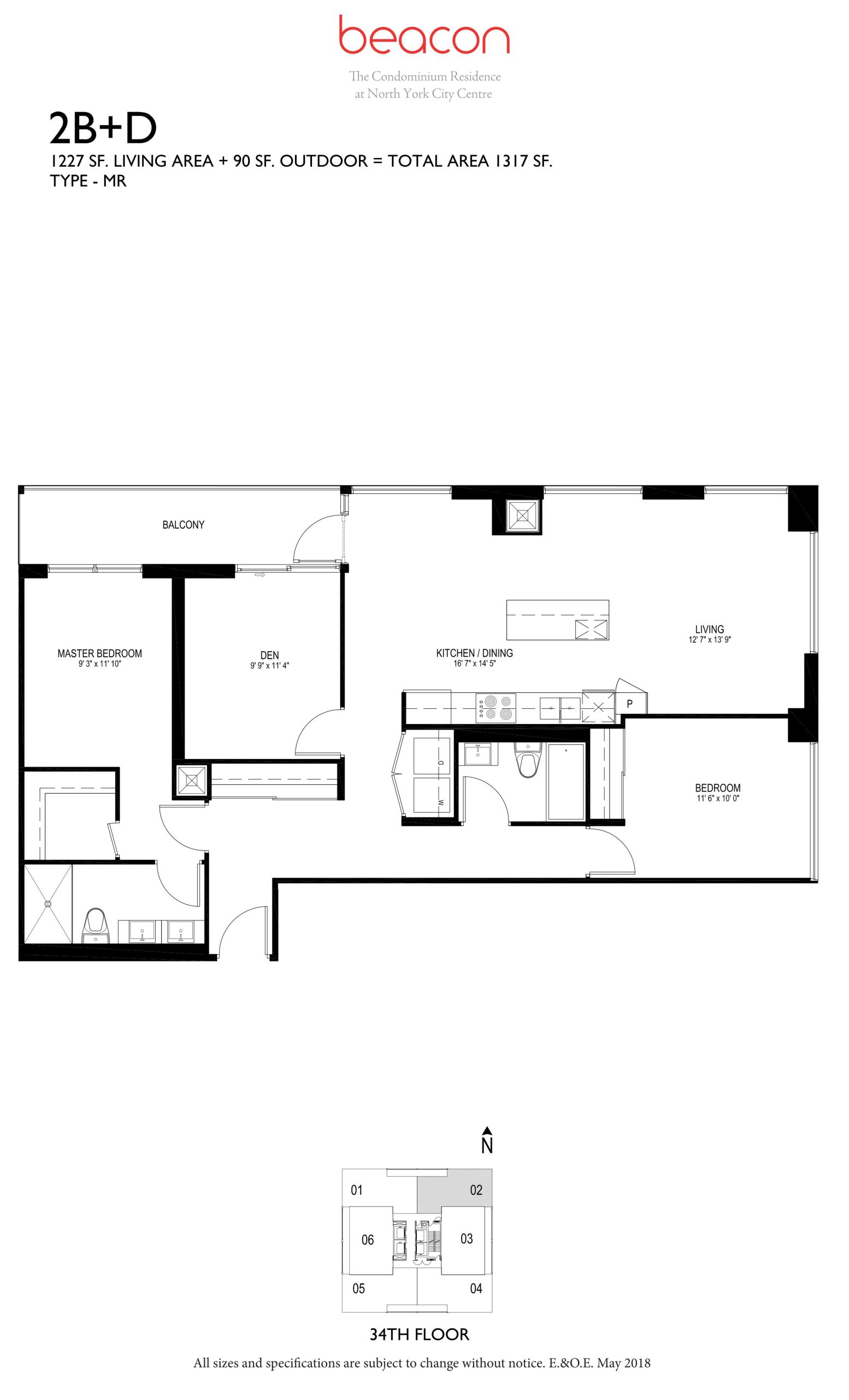 Type MR floor plan