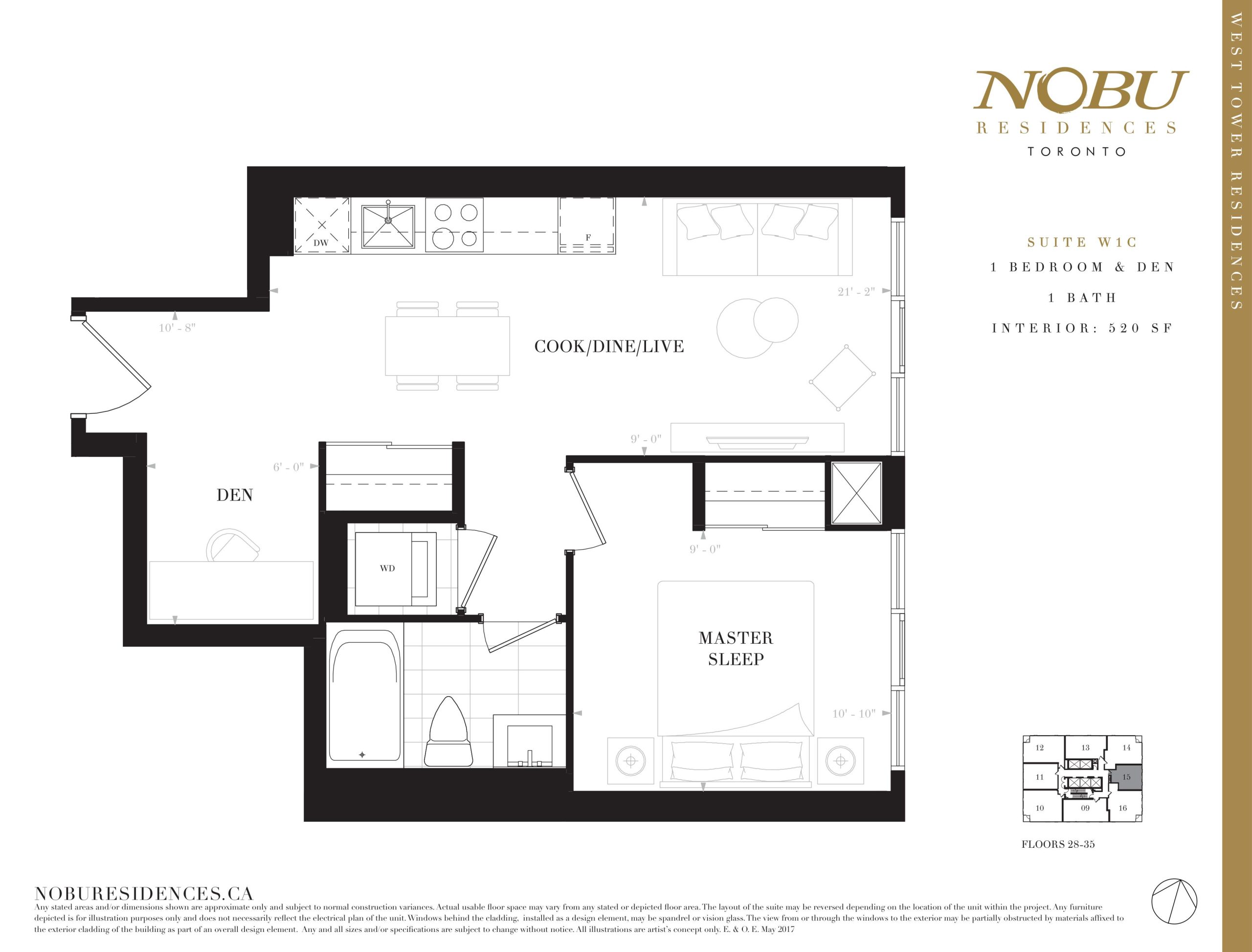 Suite W1C floor plan