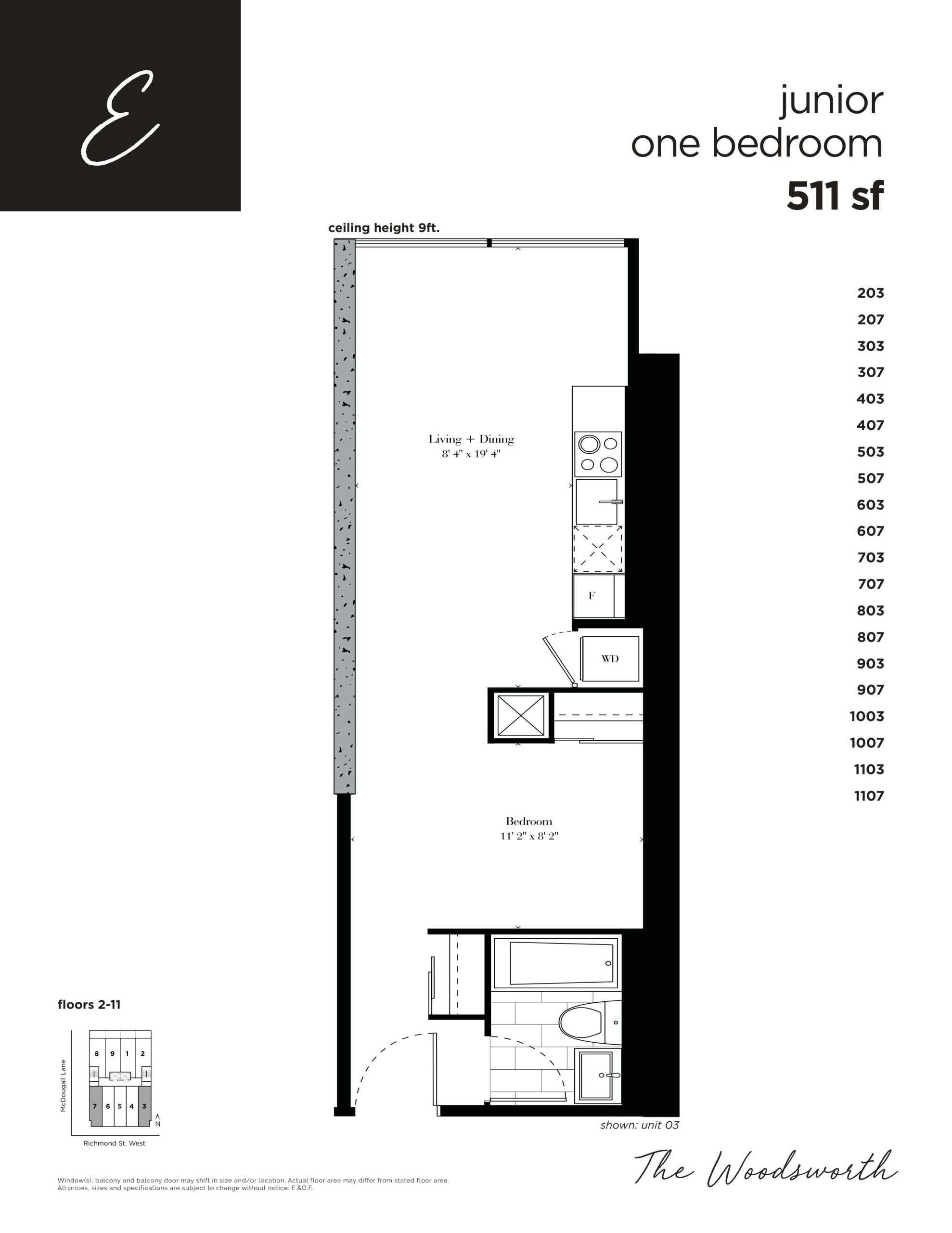E floor plan