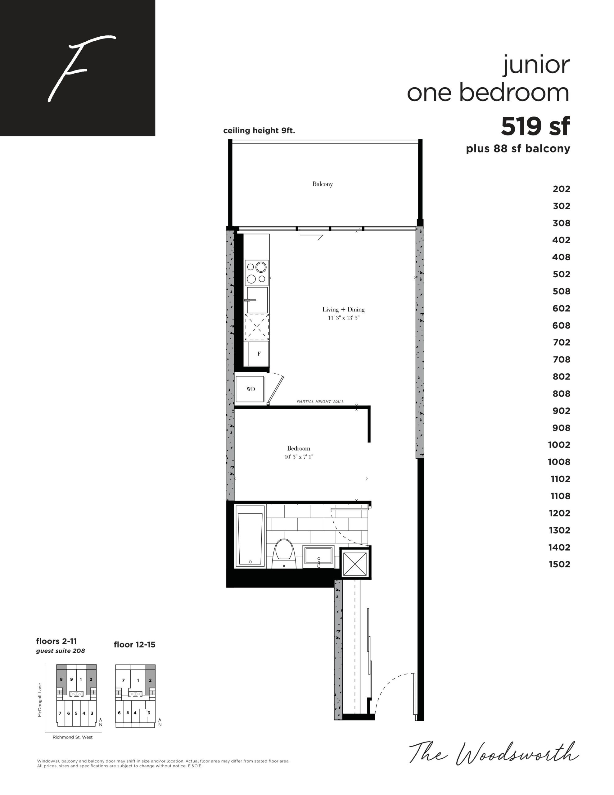 F floor plan