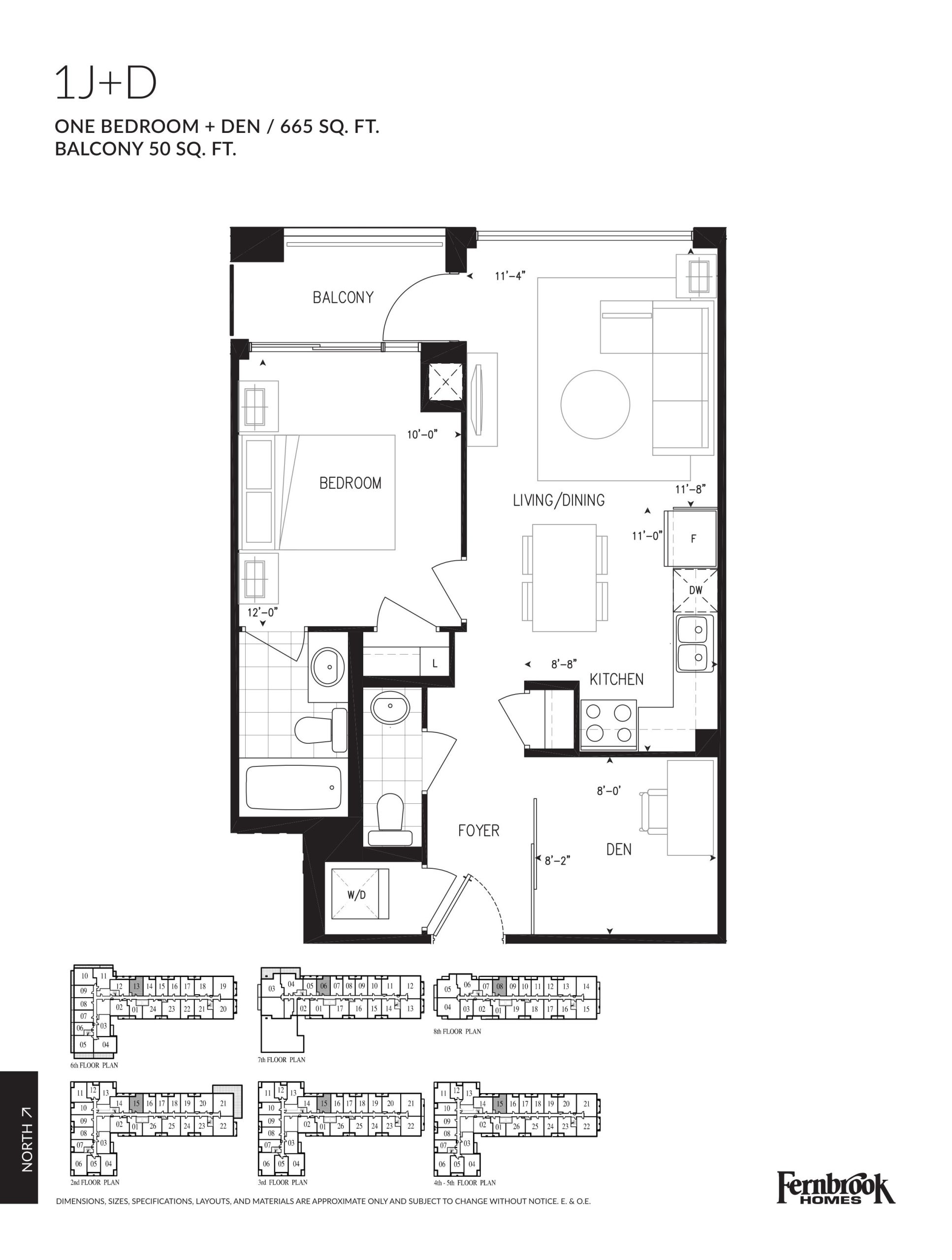 1J+D floor plan