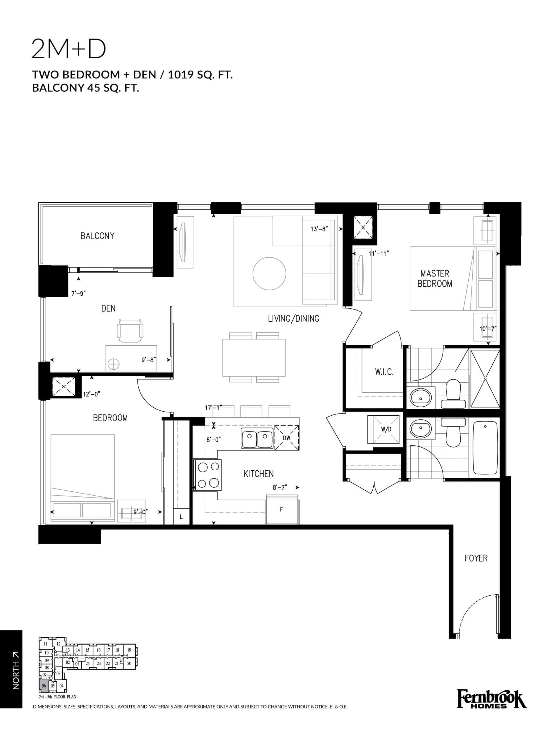 2M+D floor plan