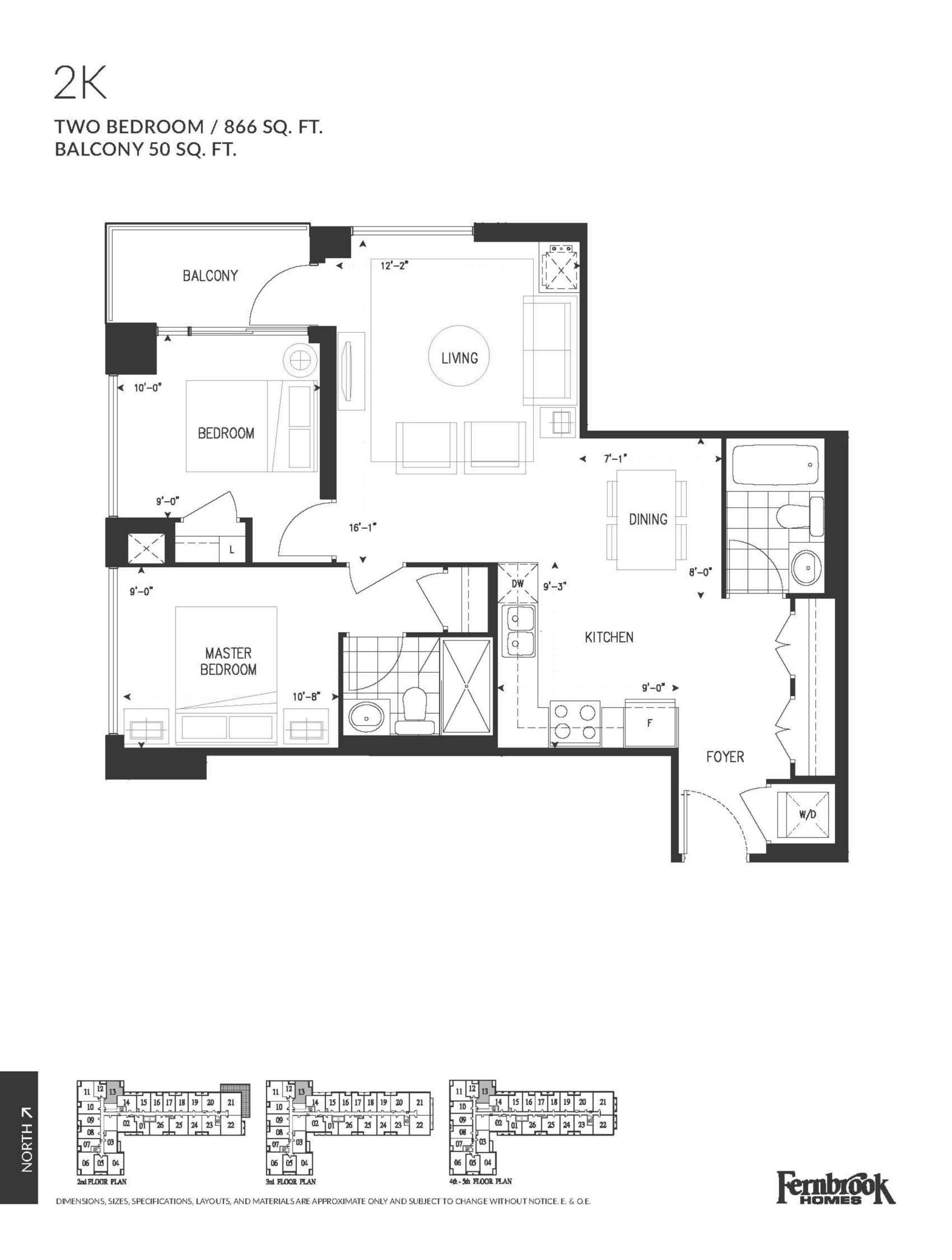 2K floor plan