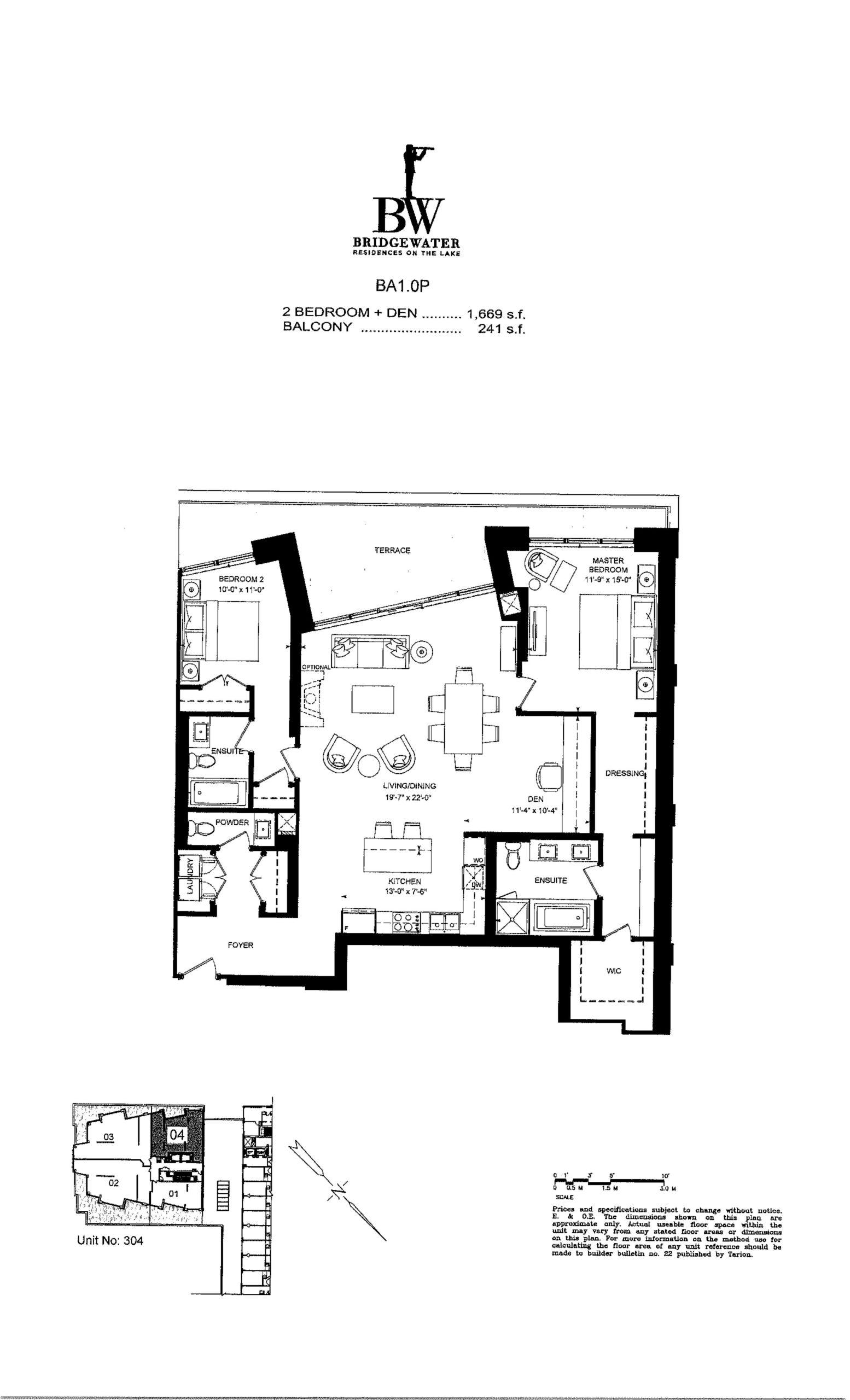 Unit 304 floor plan