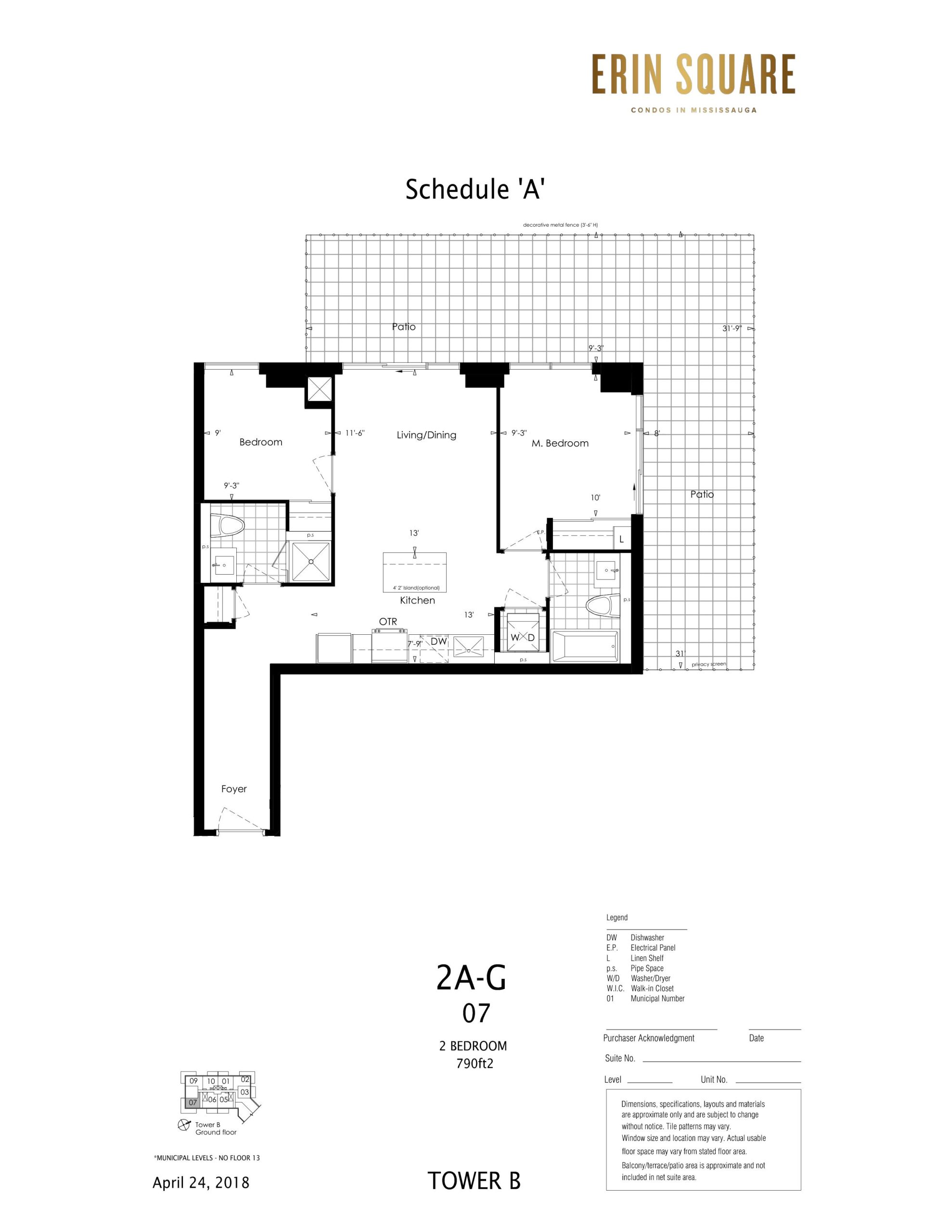 2A-G - Tower B floor plan