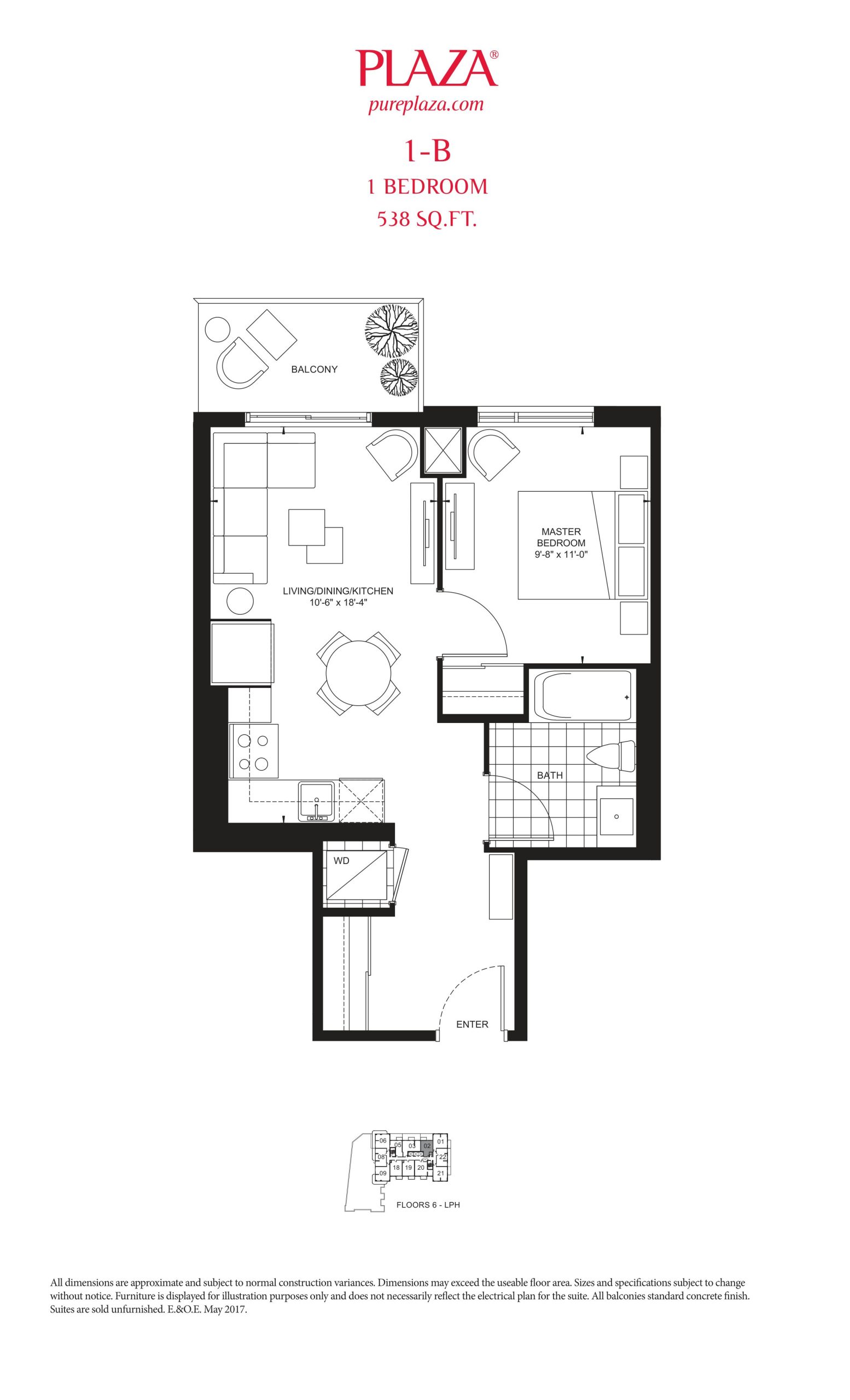 Suite 1-B floor plan