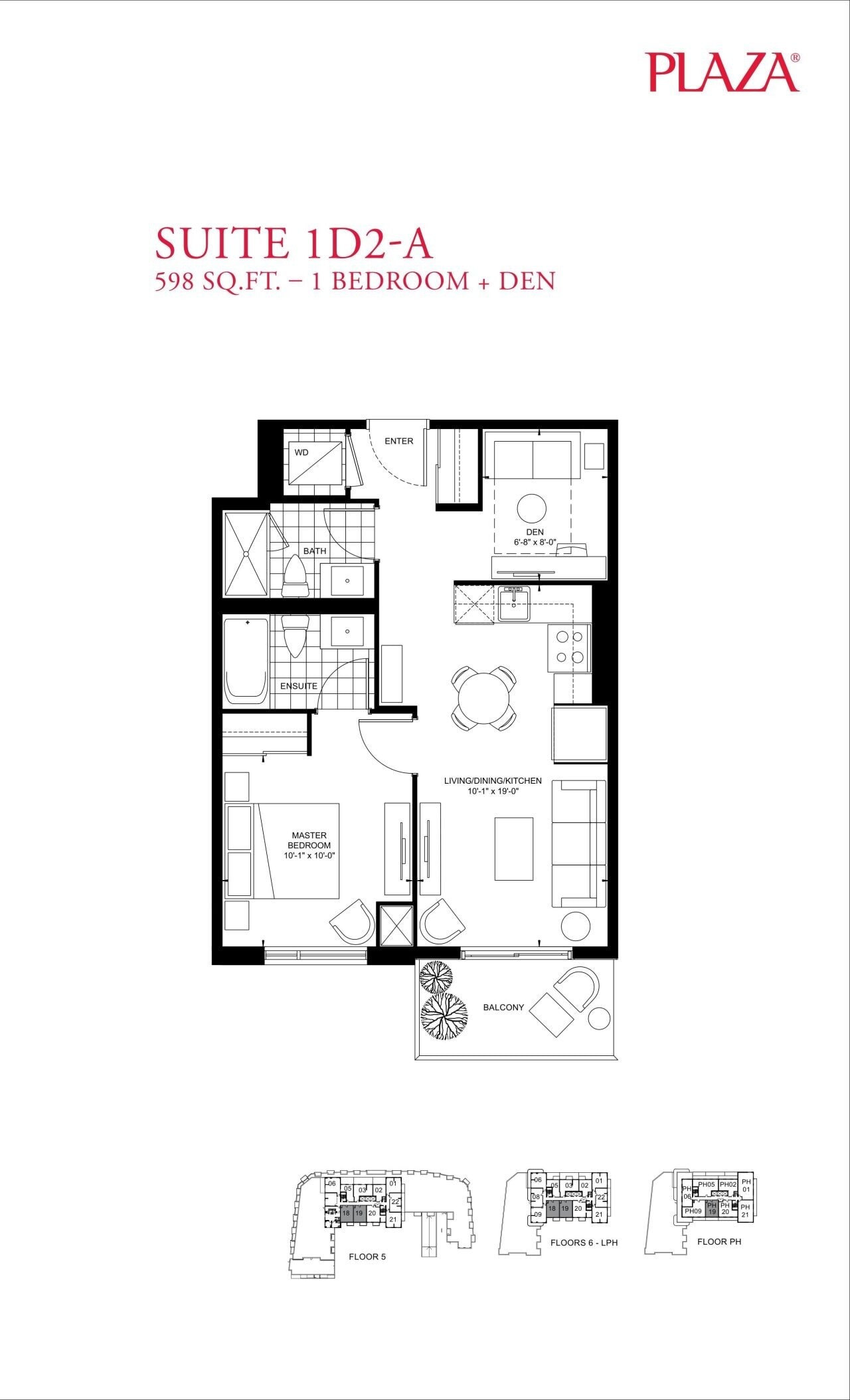 Suite 1D2-A floor plan