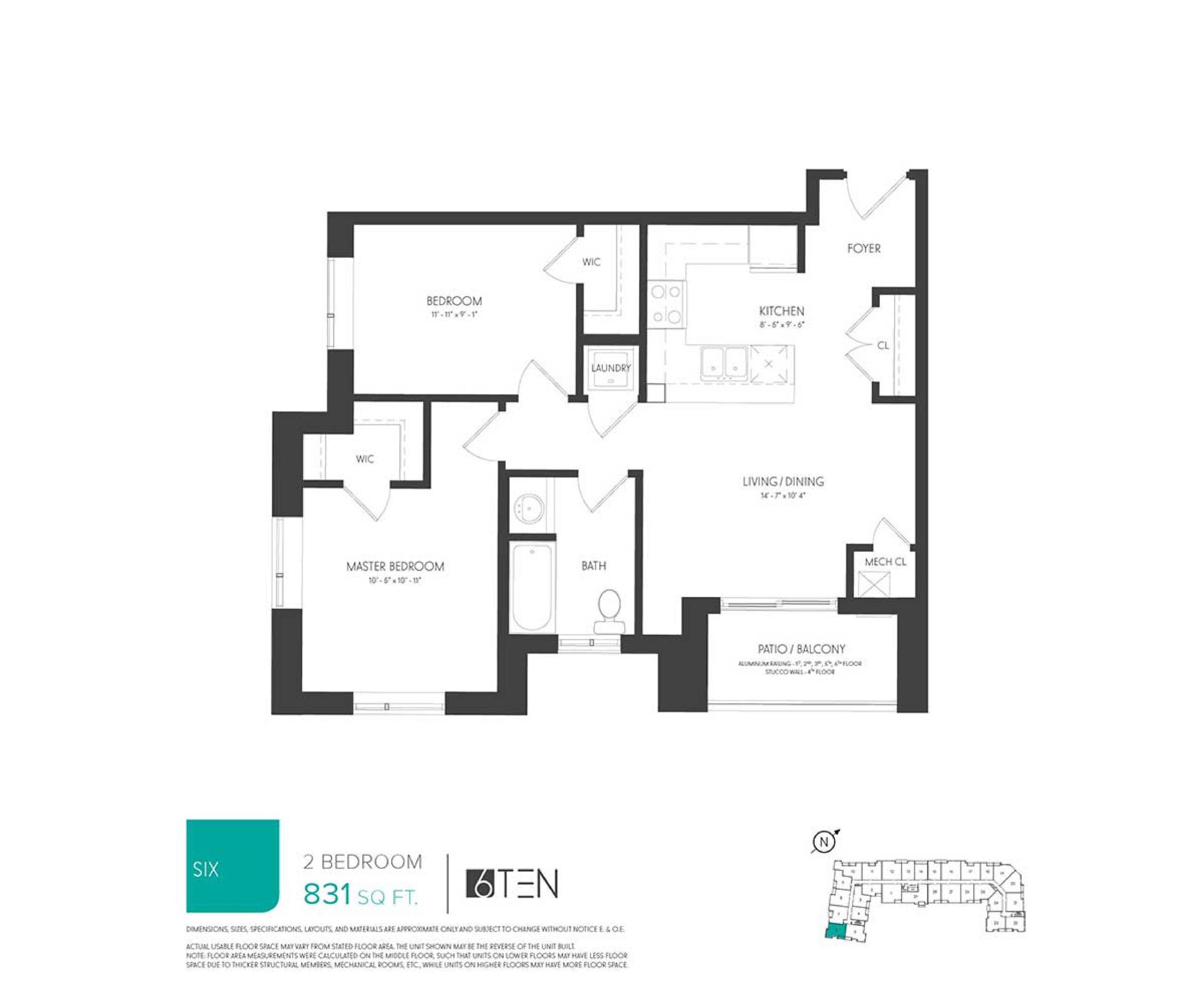 Six floor plan