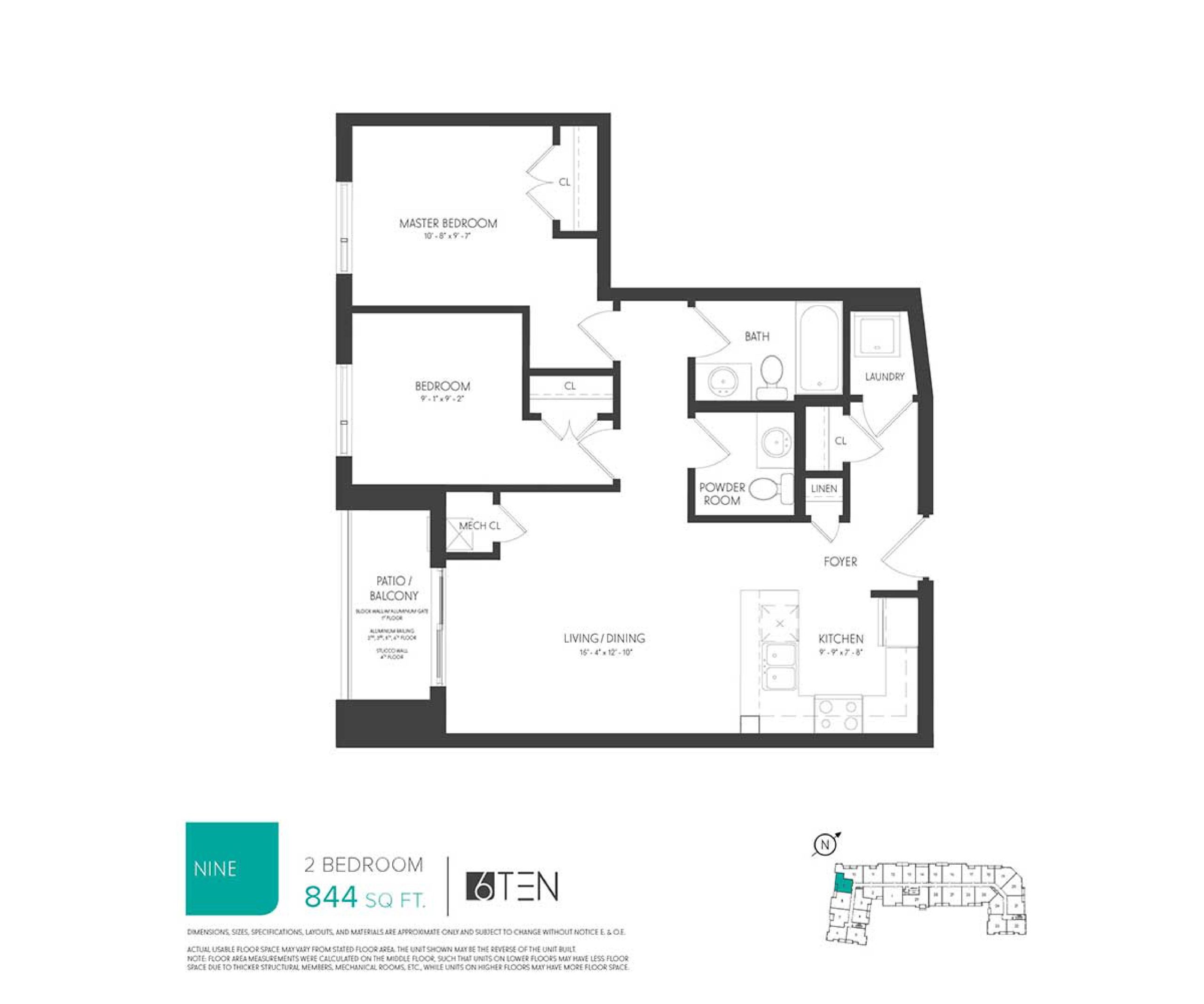Nine floor plan