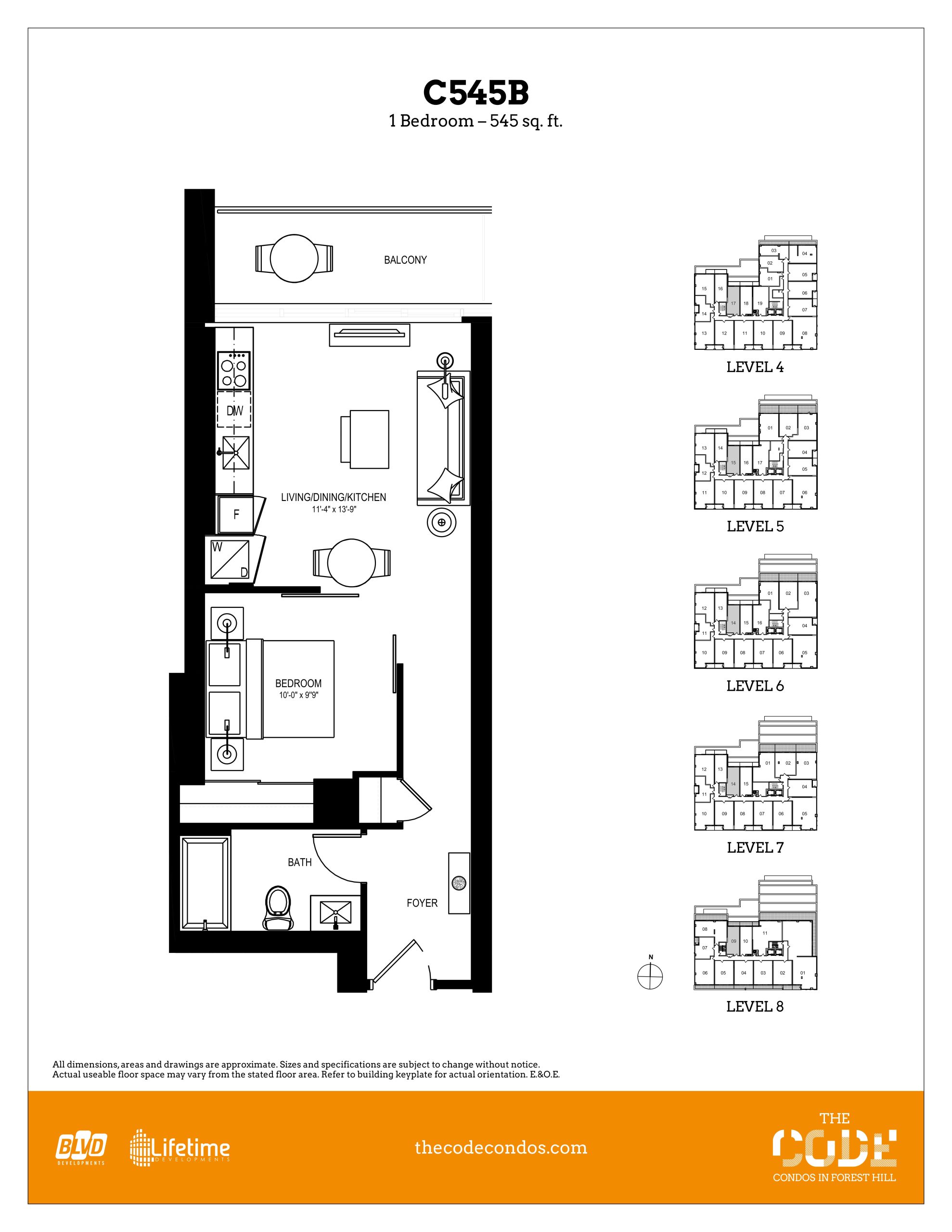 C545B floor plan