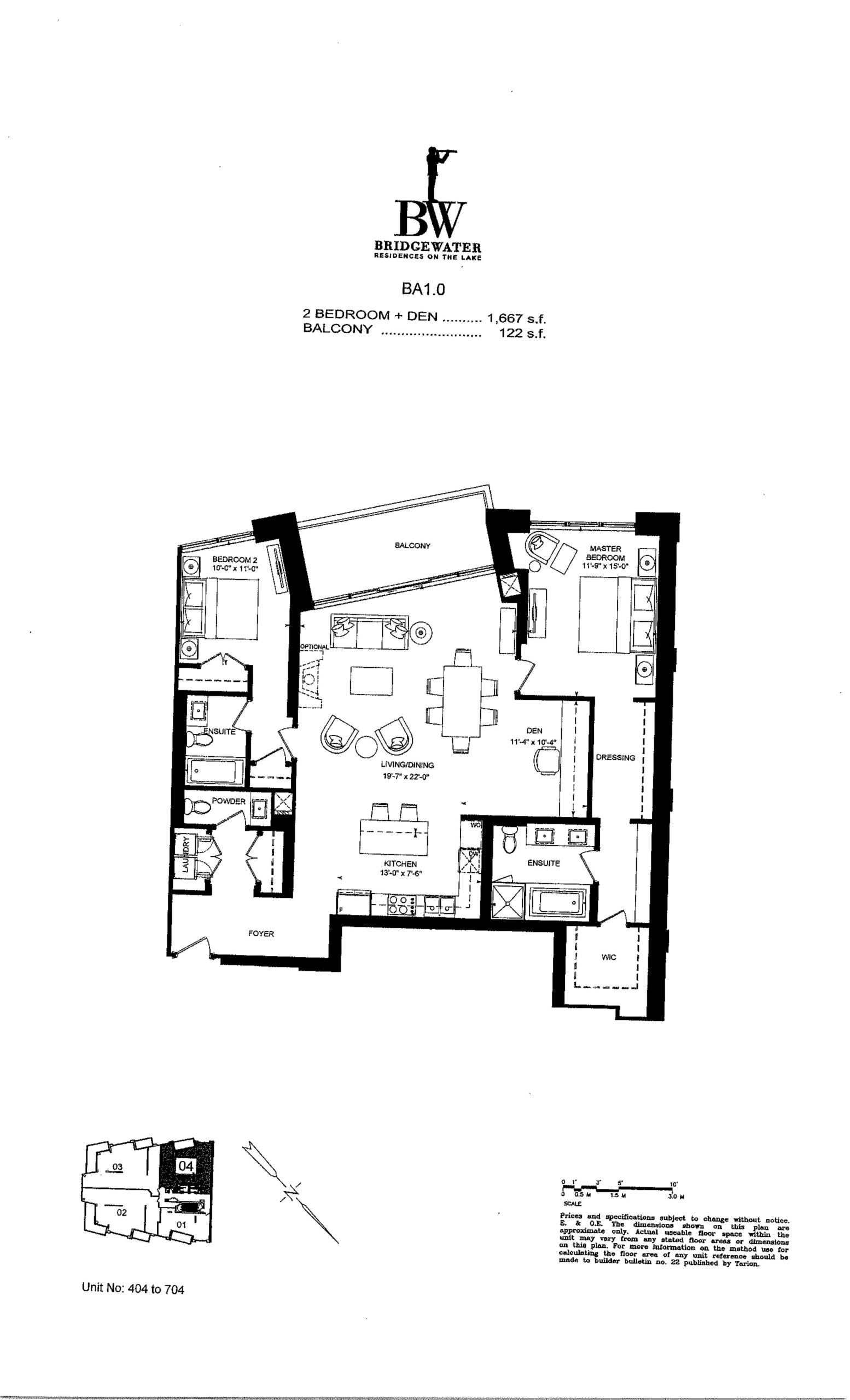 Unit 404 to 704 floor plan