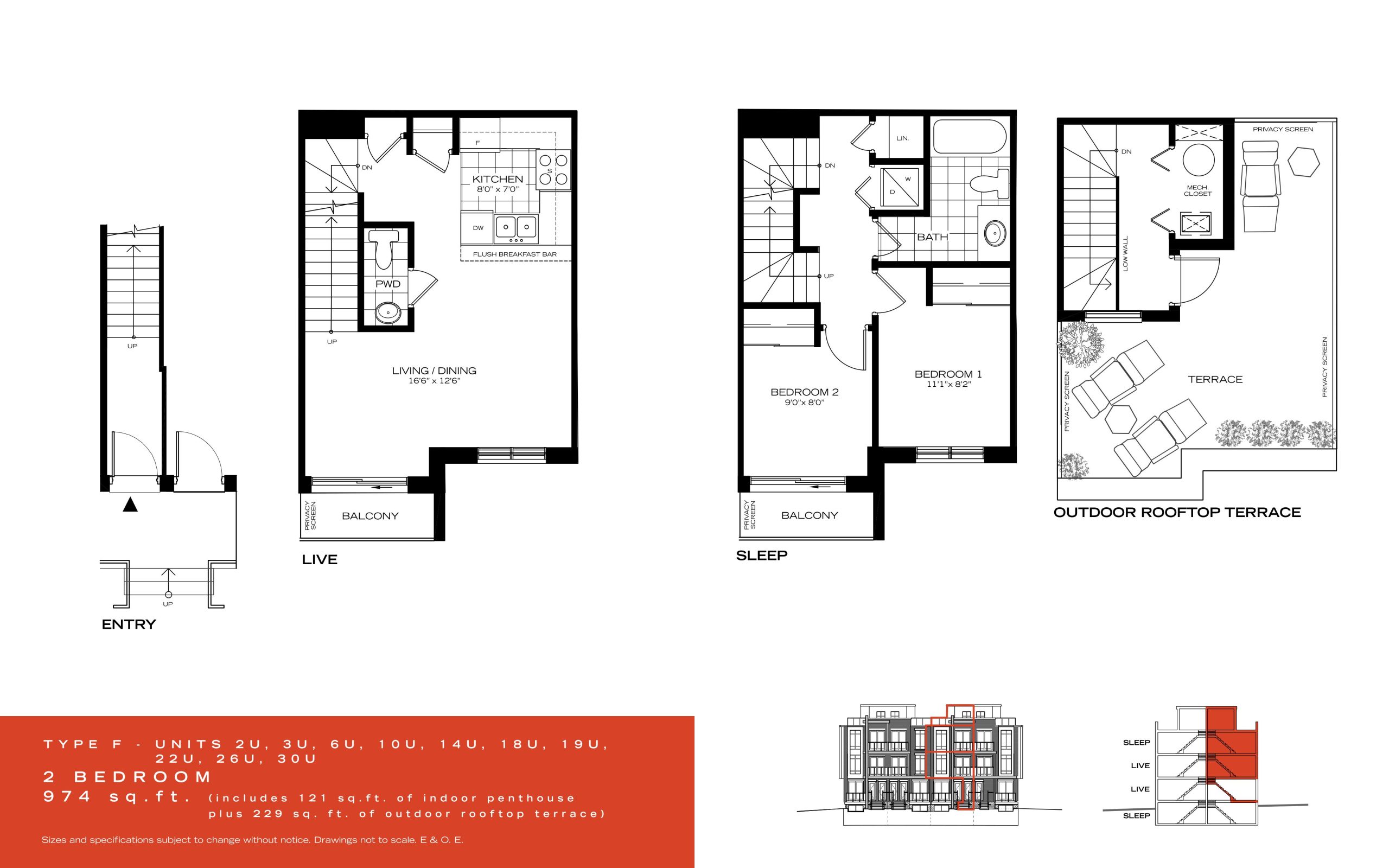 Type F floor plan