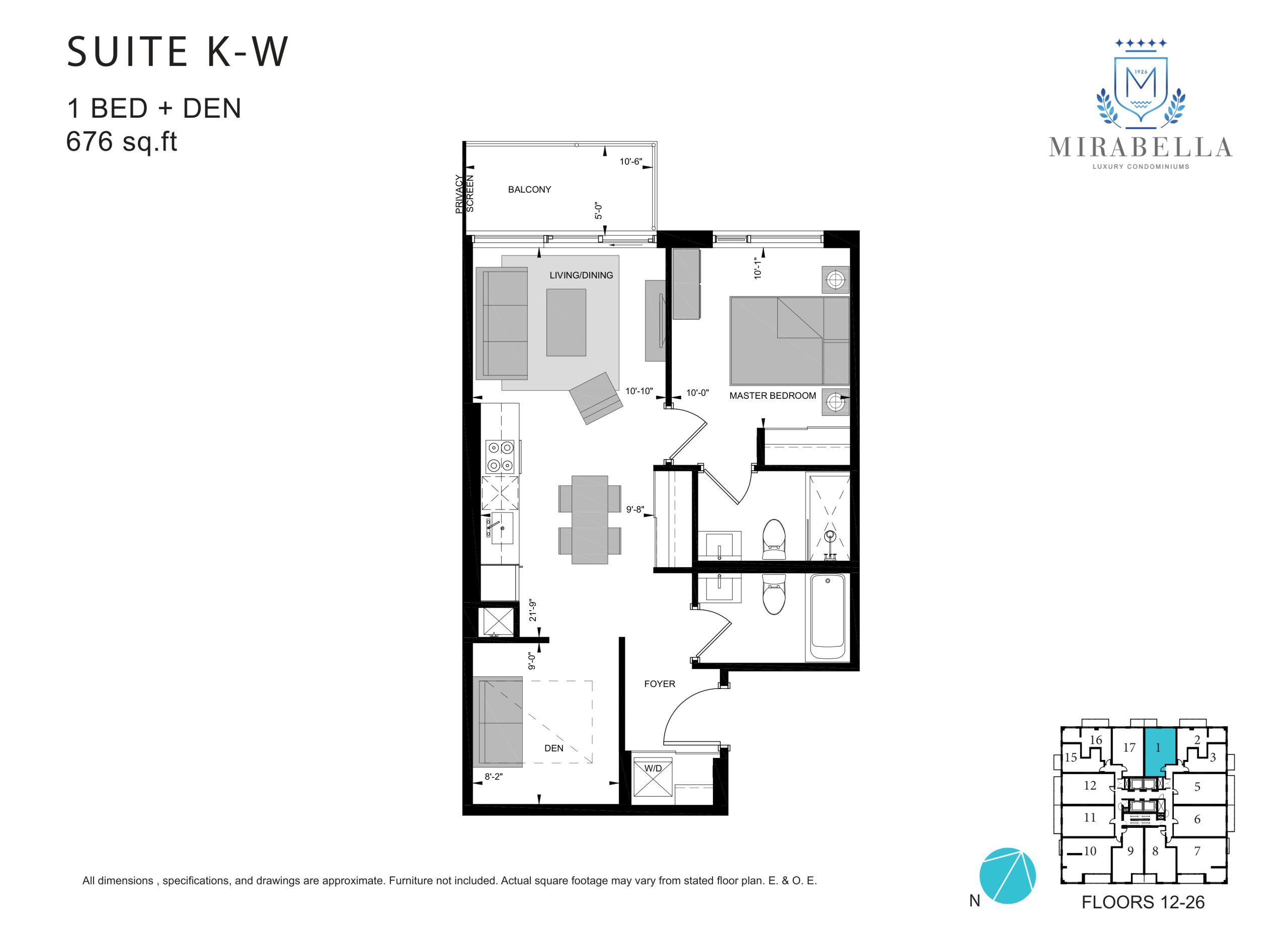 Suite K-W floor plan
