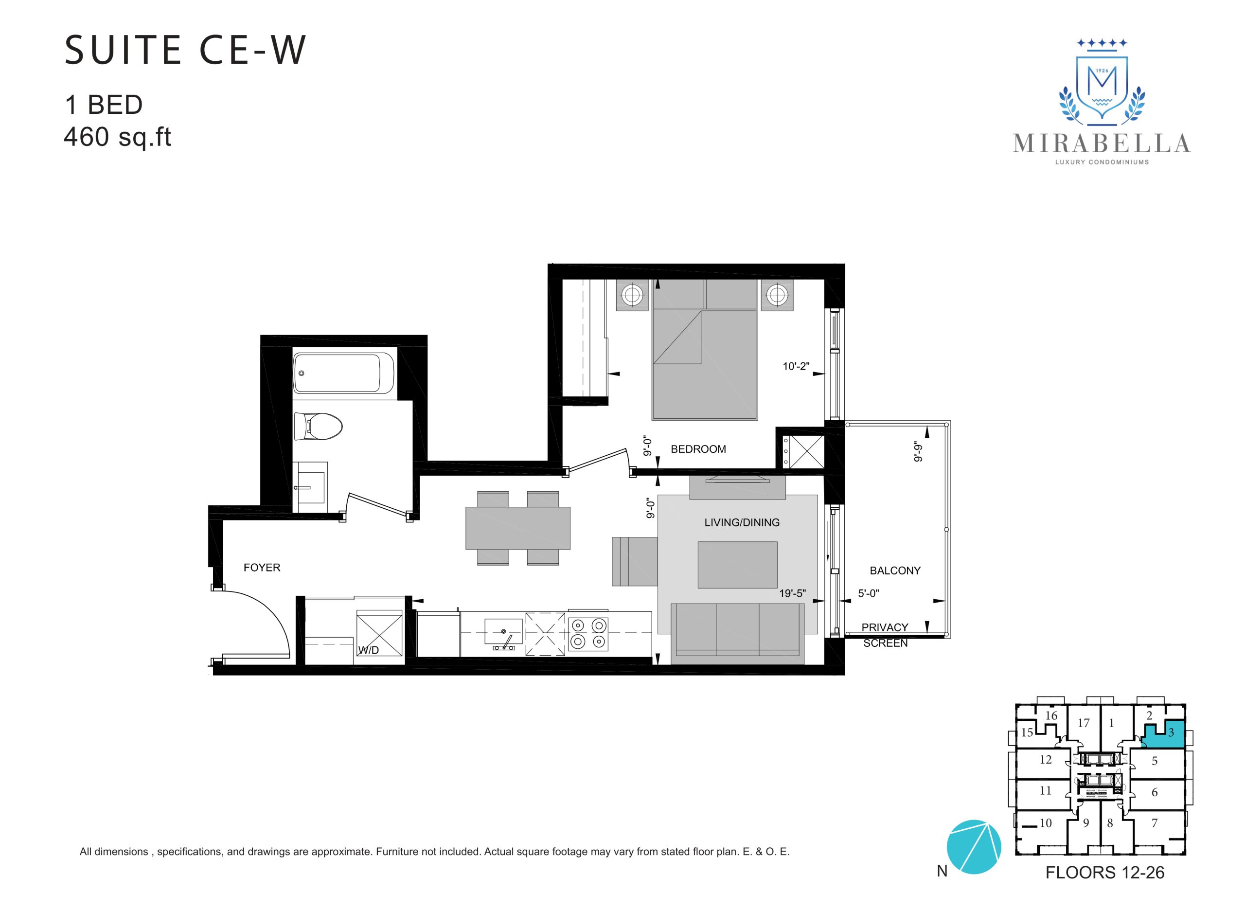 Suite CE-W floor plan