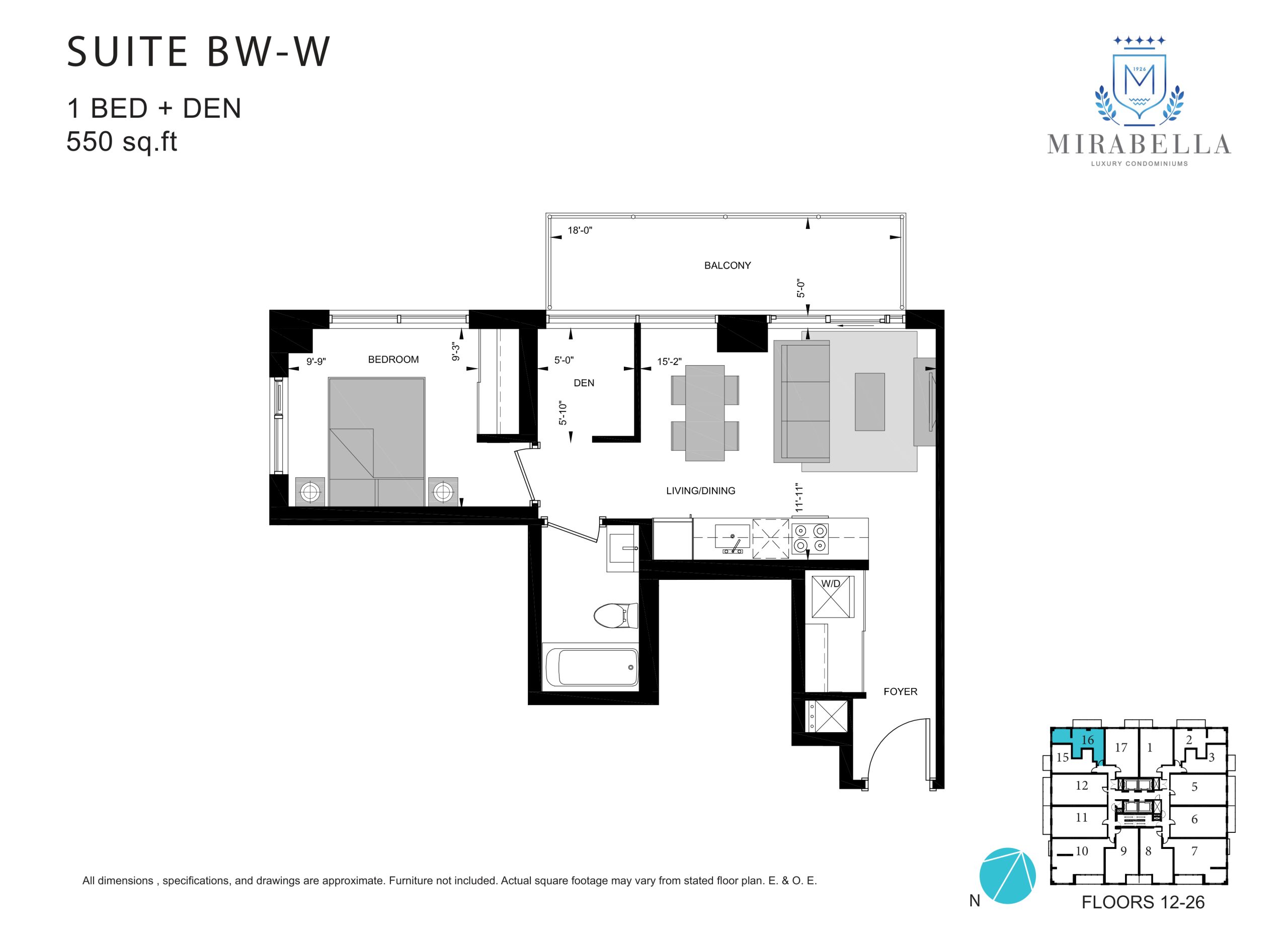 Suite BW-W floor plan