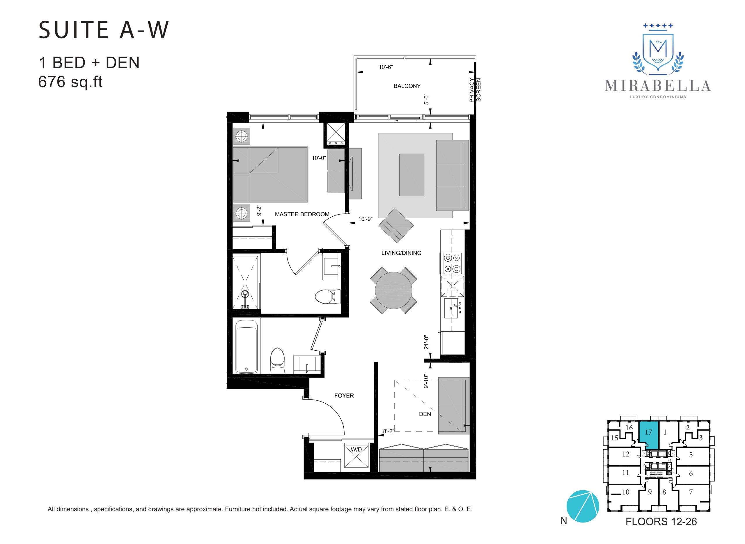 Suite A-W floor plan