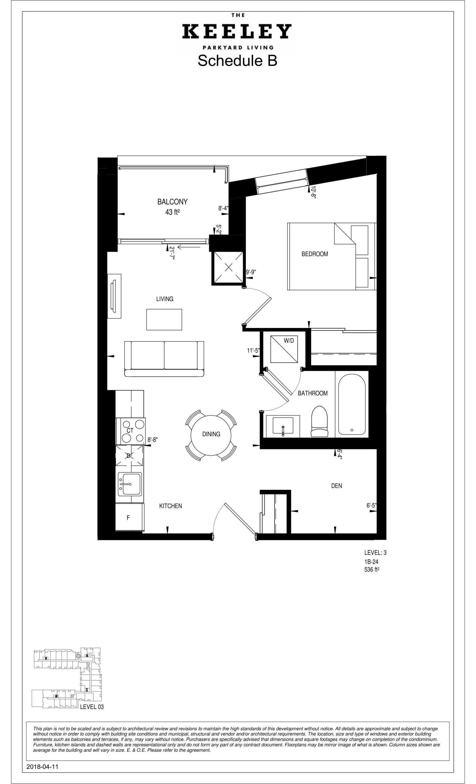 1B-24 floor plan
