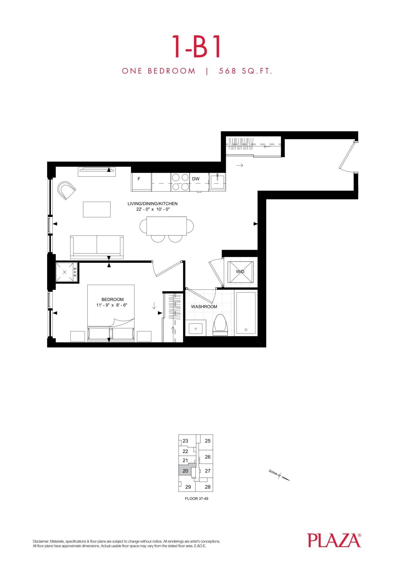 1-B1 floor plan