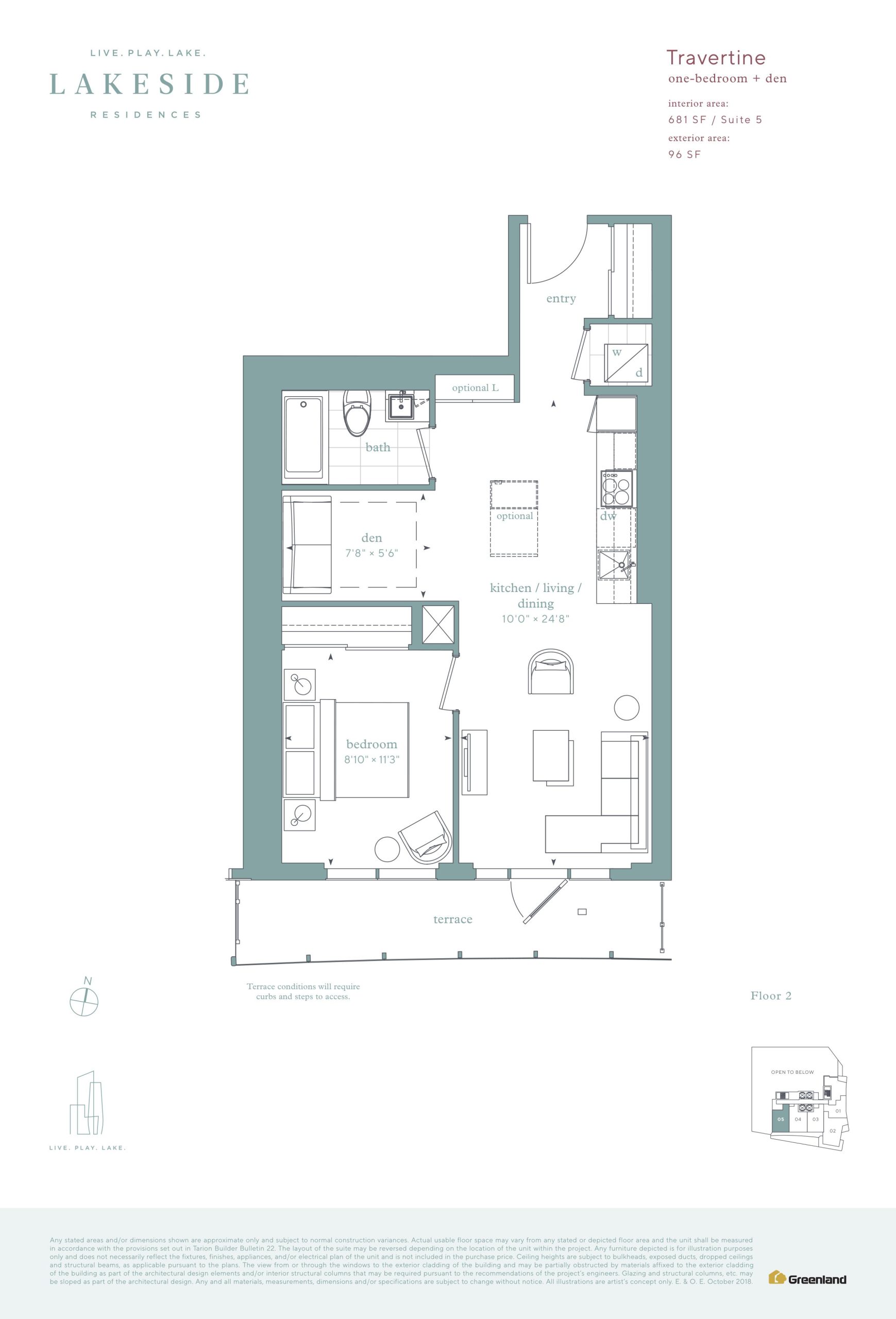 Travertine floor plan