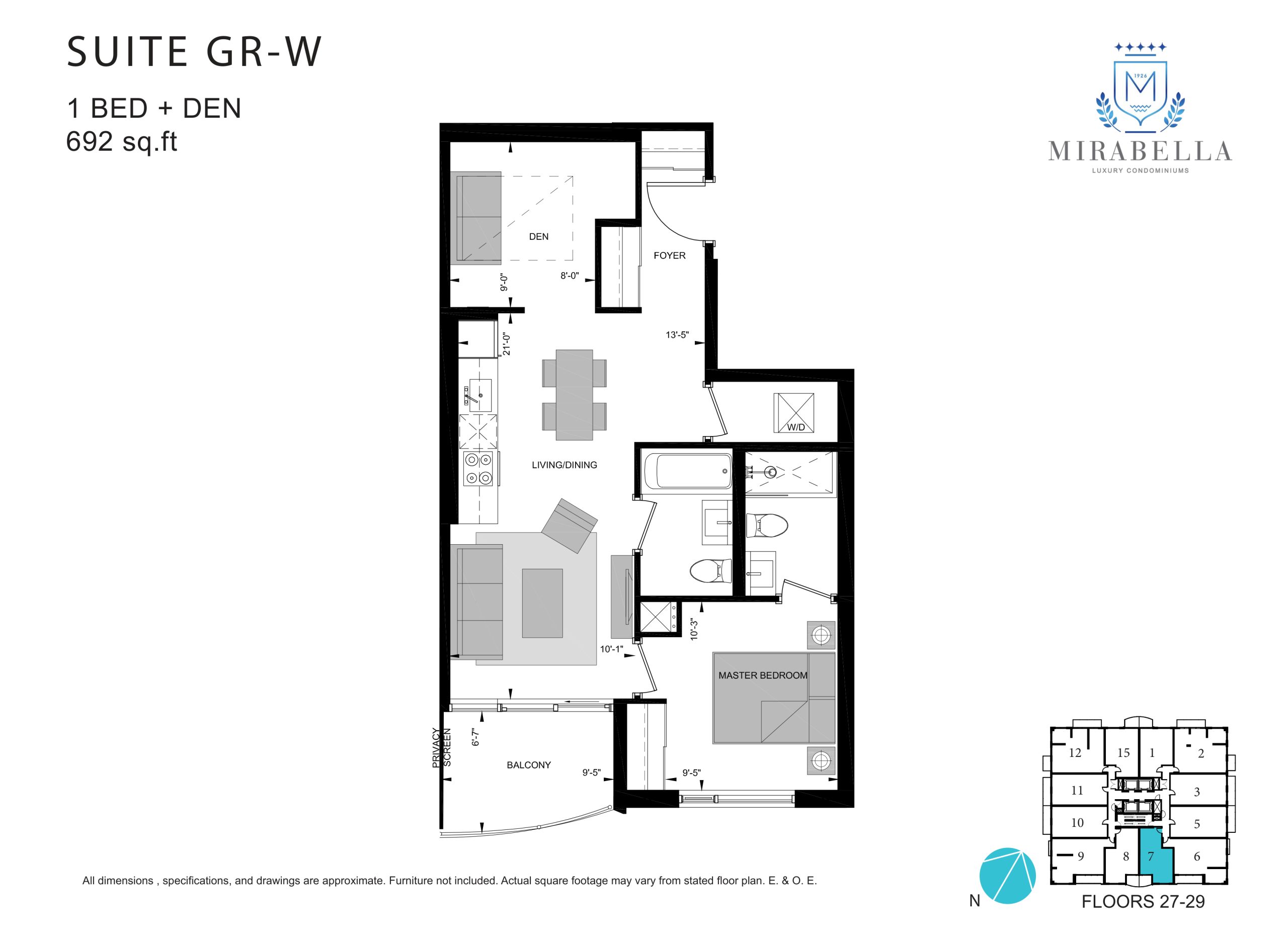 Suite GR-W floor plan