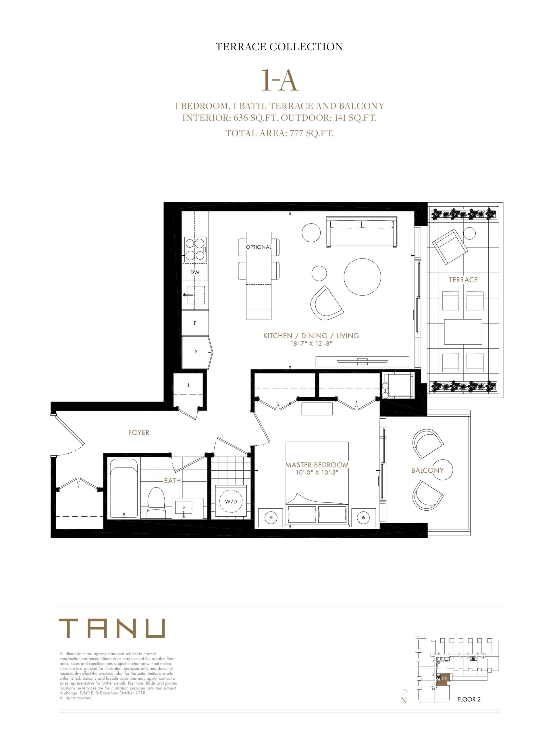 1-A (Terrace Collection) floor plan