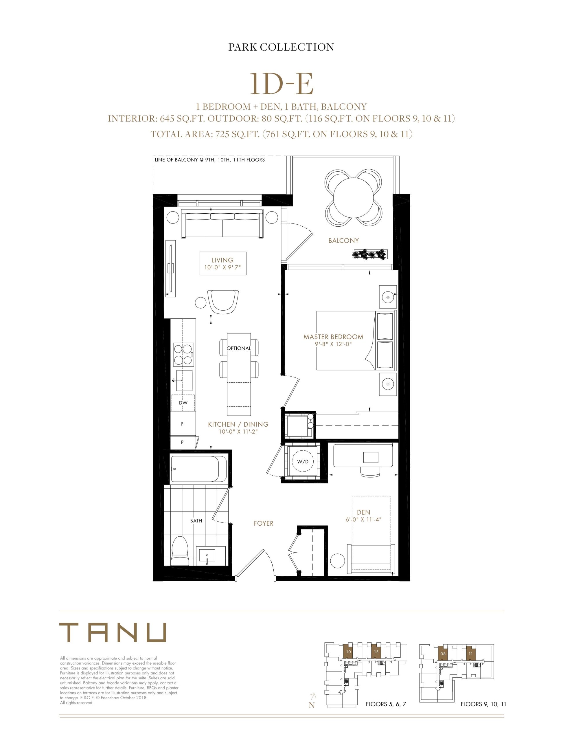 1D-E (Park Collection) floor plan