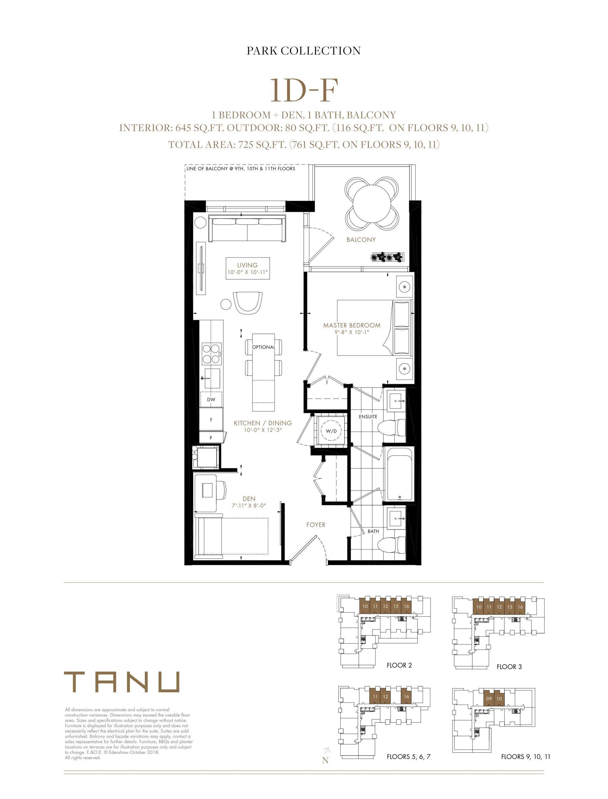 1D-F (Park Collection) floor plan