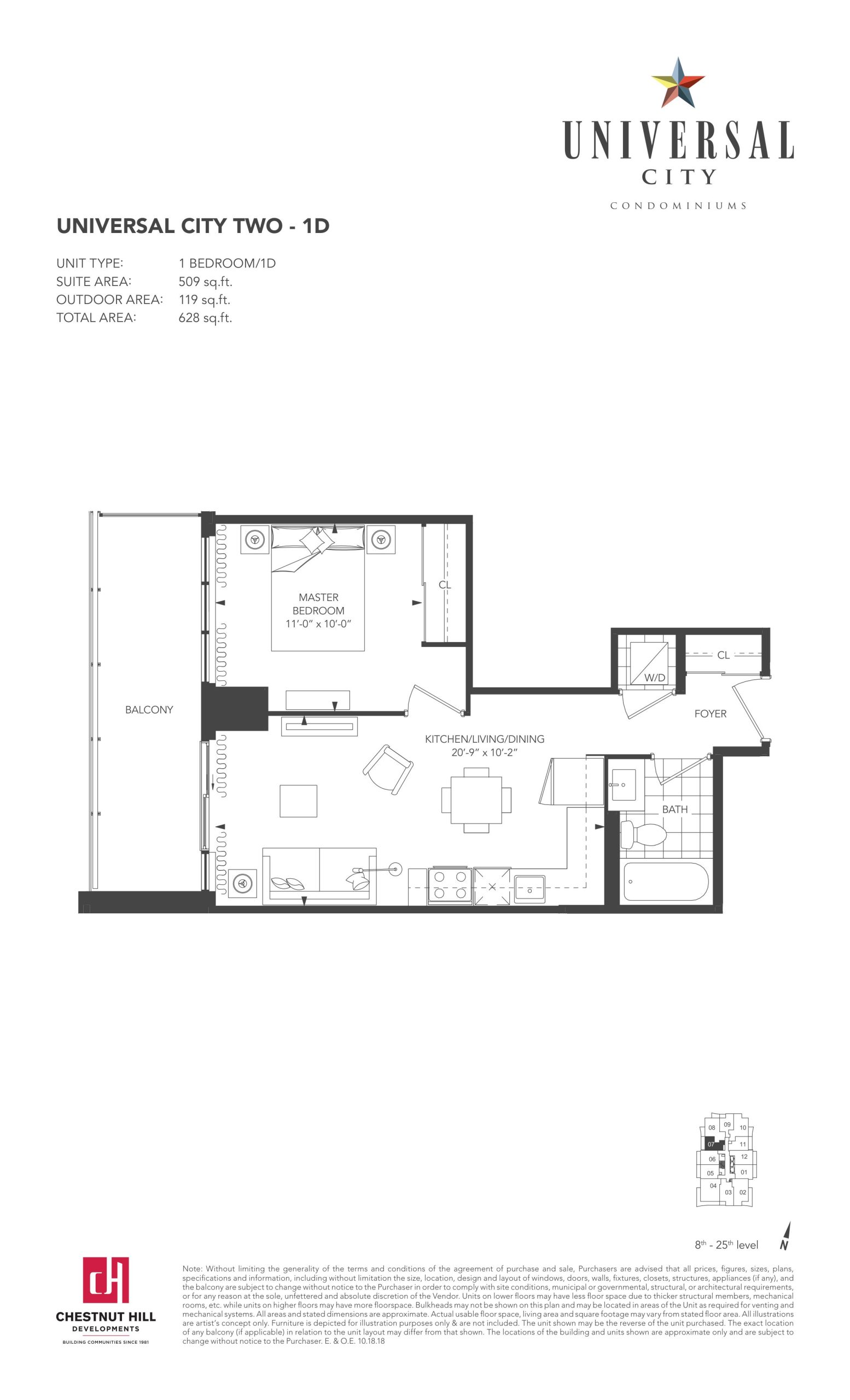 1D floor plan