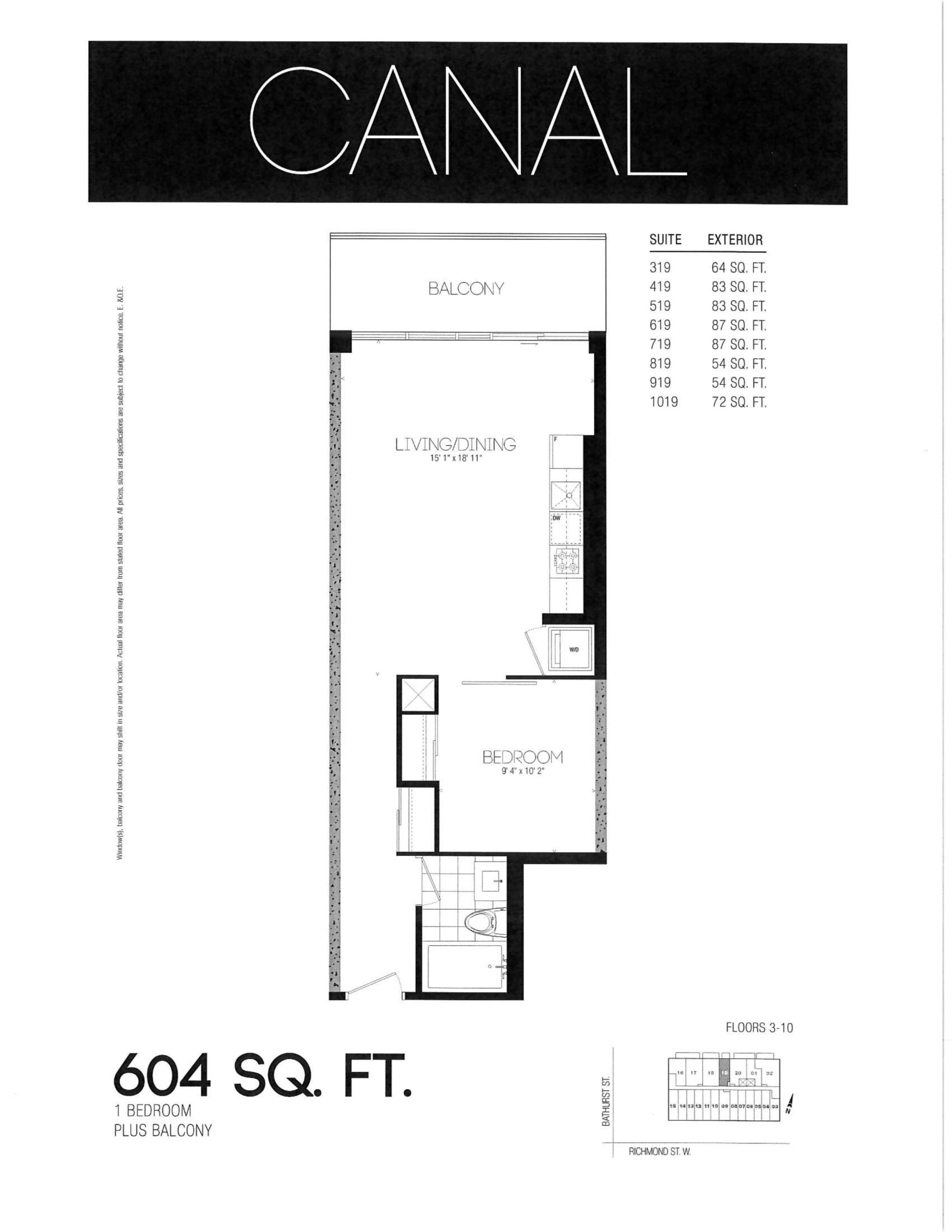Canal floor plan