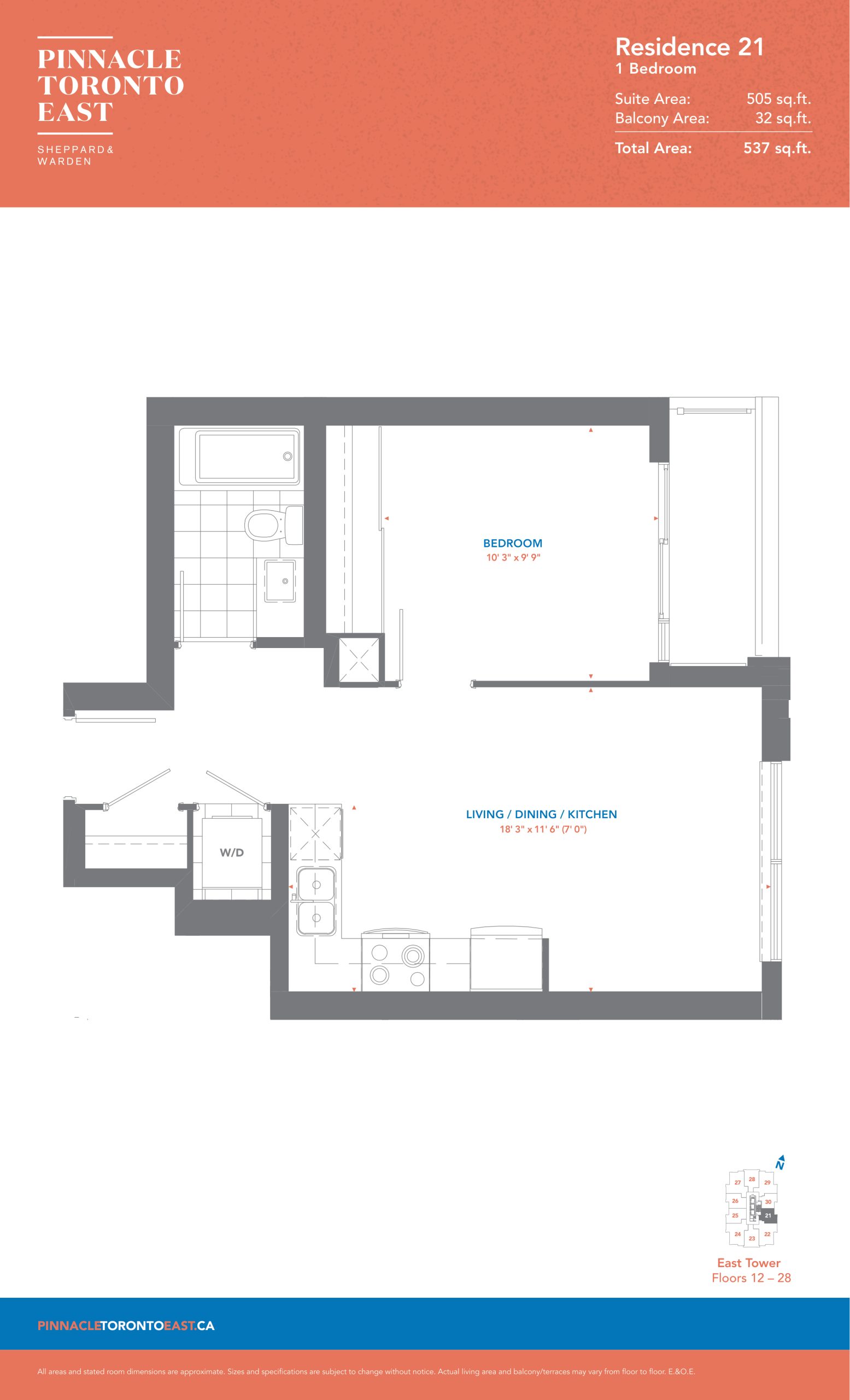 Residence 21 - East Tower floor plan