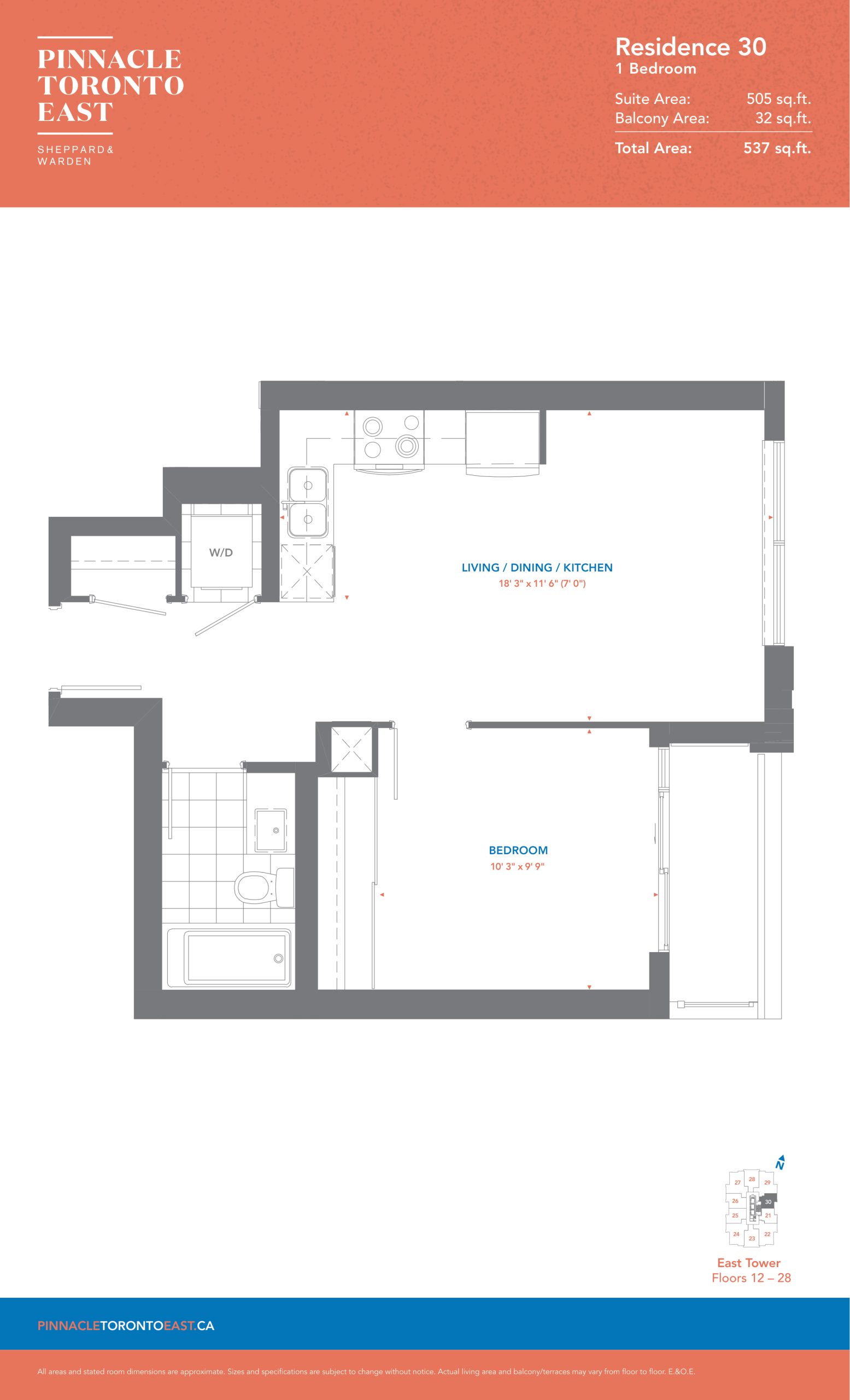 Residence 30 - East Tower floor plan