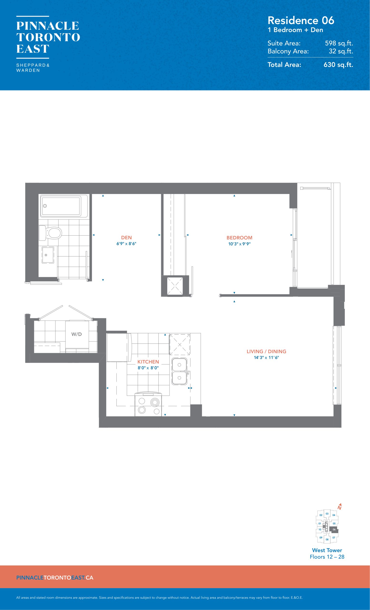 Residence 06 - West Tower floor plan
