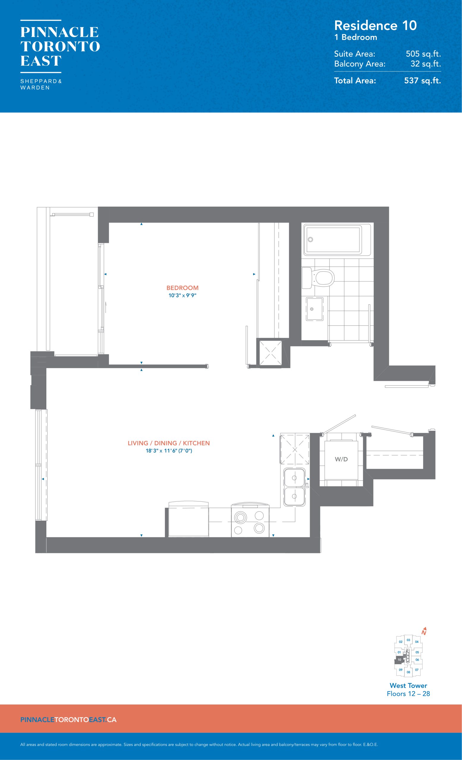 Residence 10 - West Tower floor plan