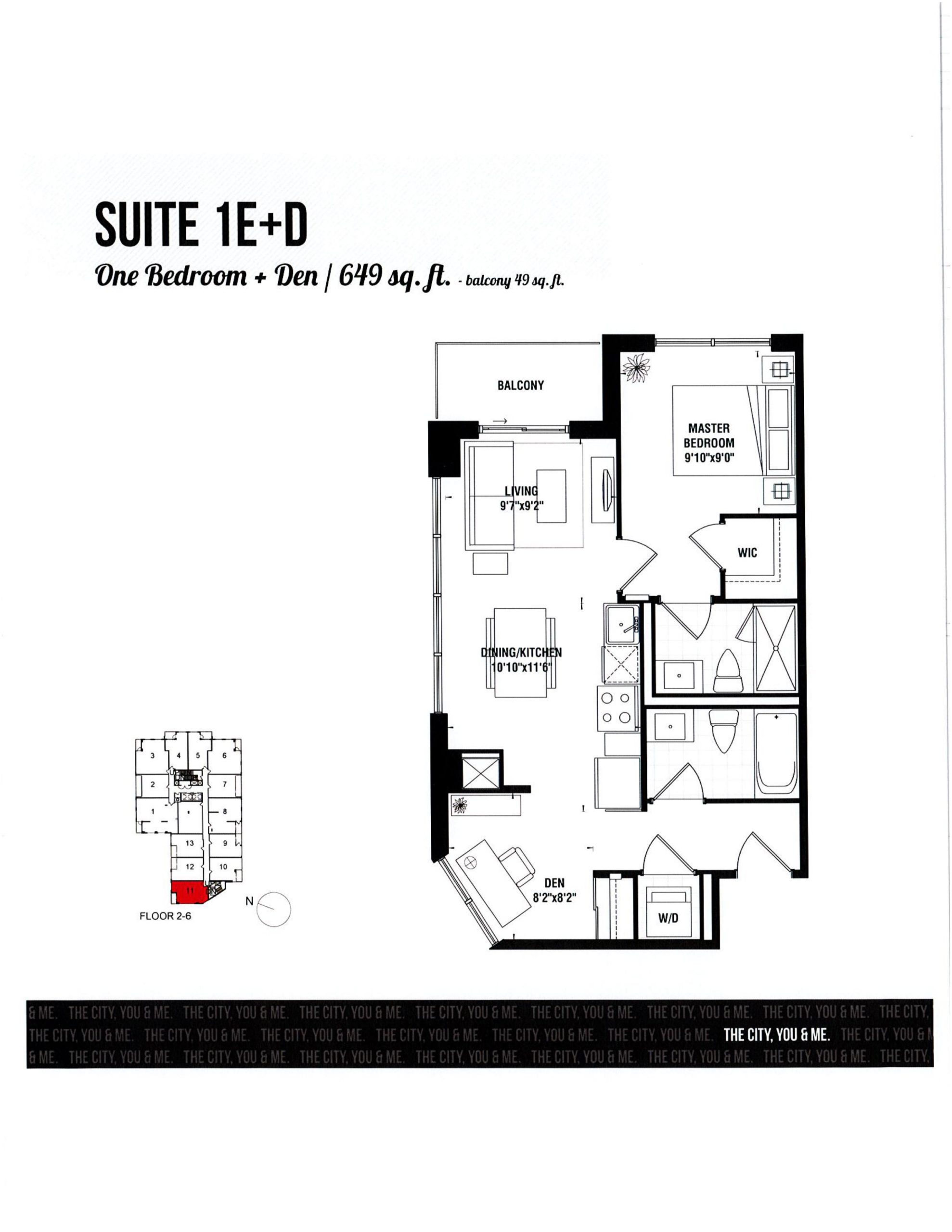 Suite 1E+D floor plan