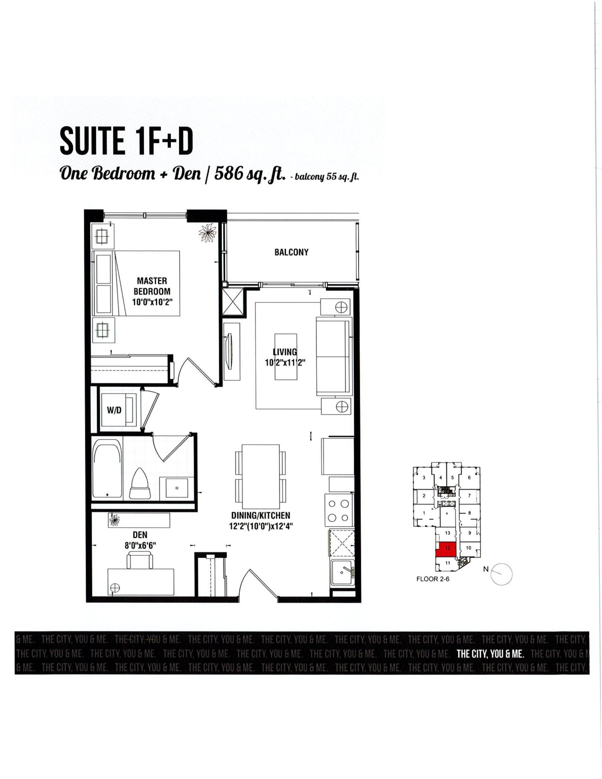 Suite 1F+D floor plan