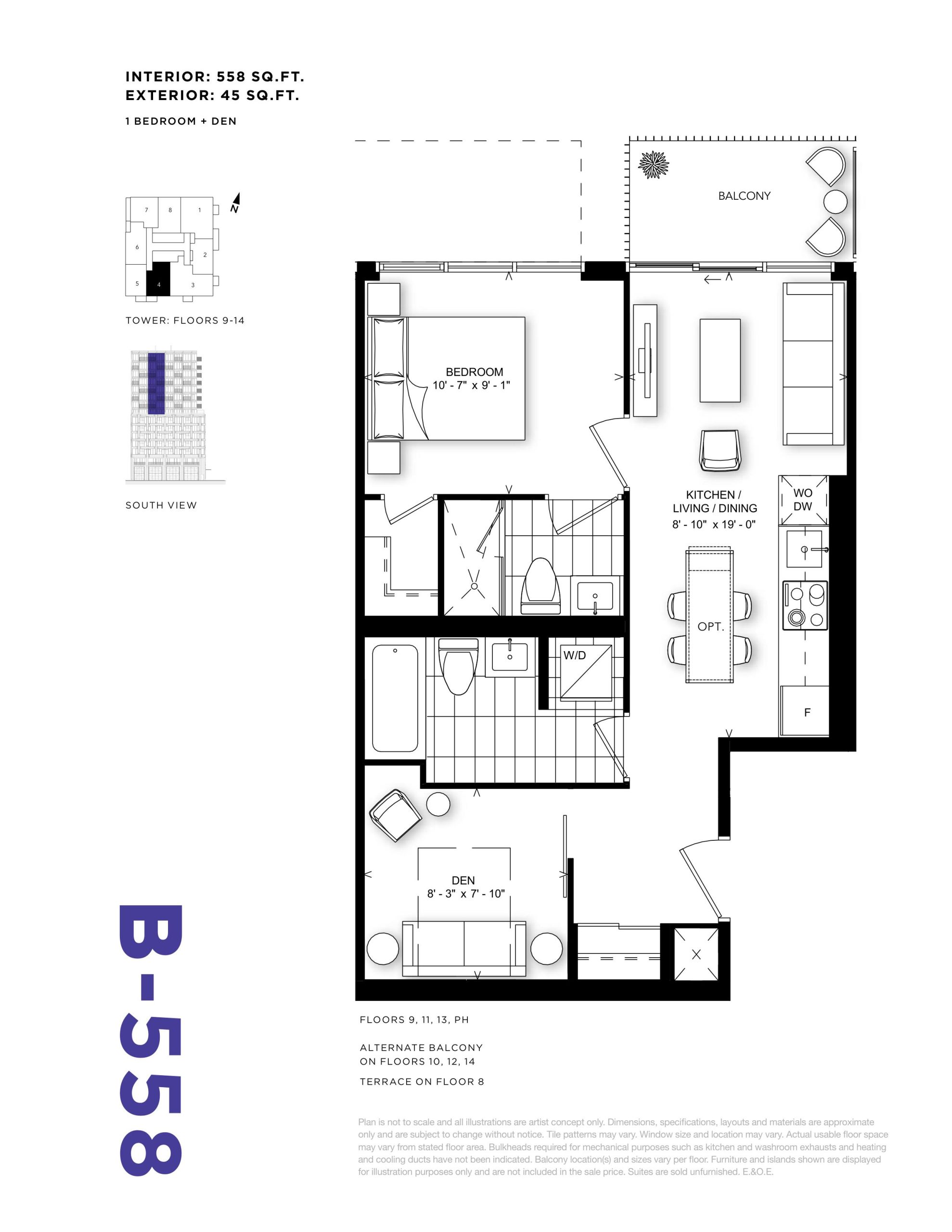 B-558 floor plan