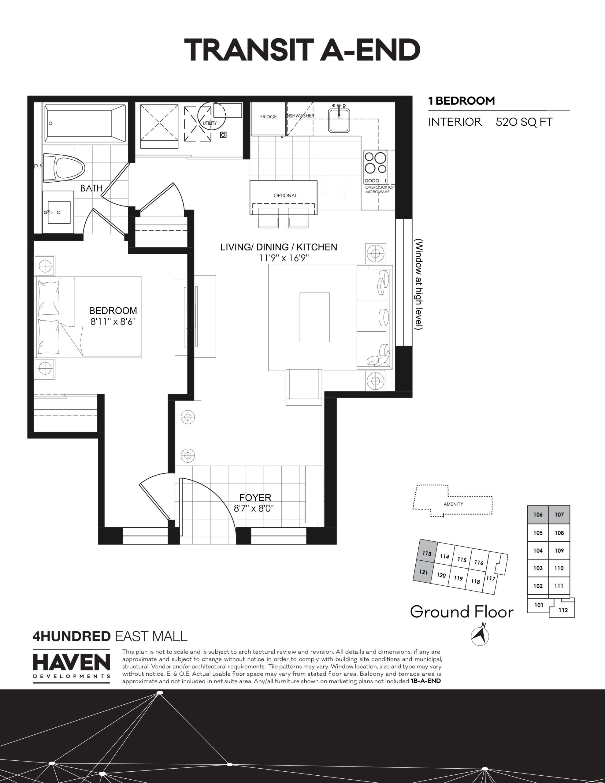 Transit A-End floor plan
