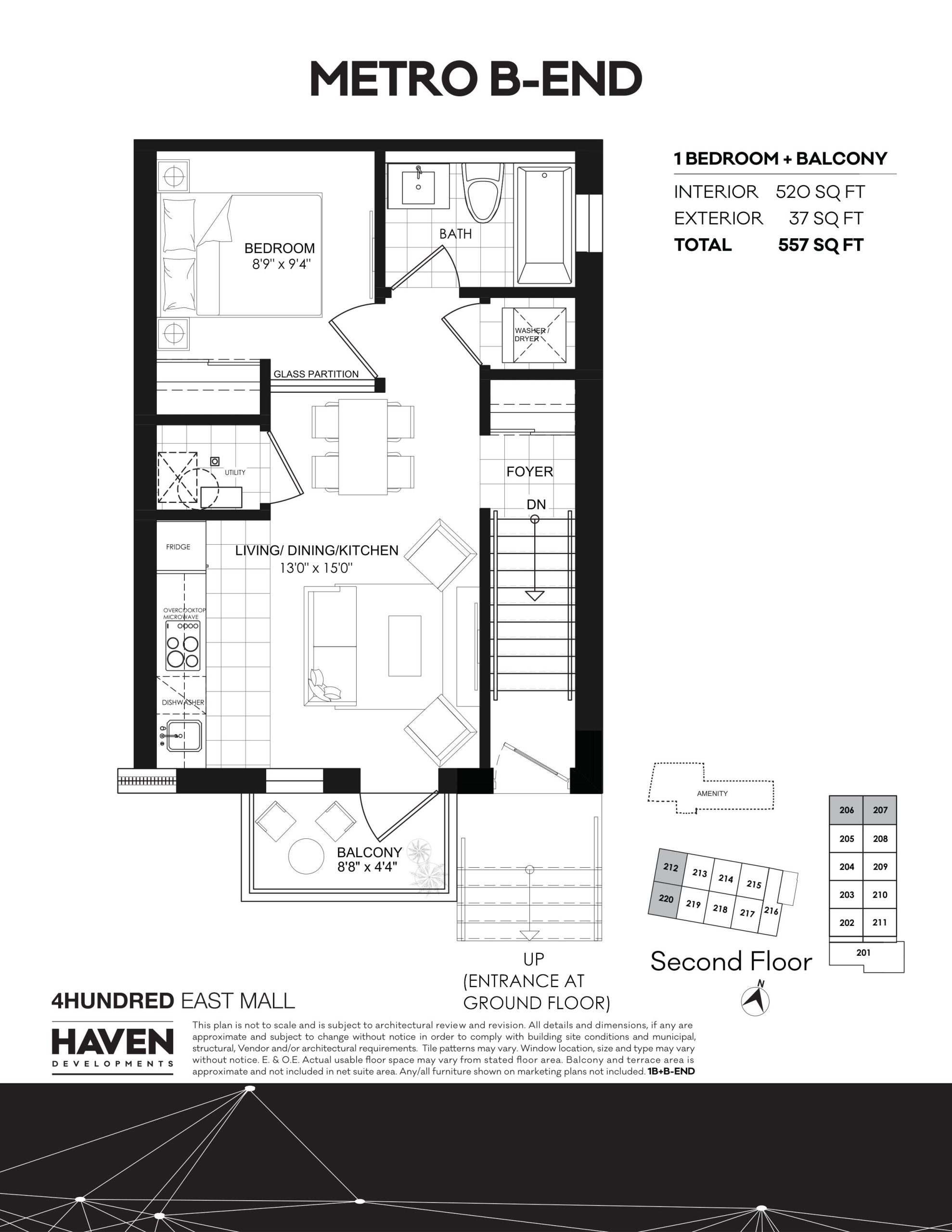 Metro B-End floor plan