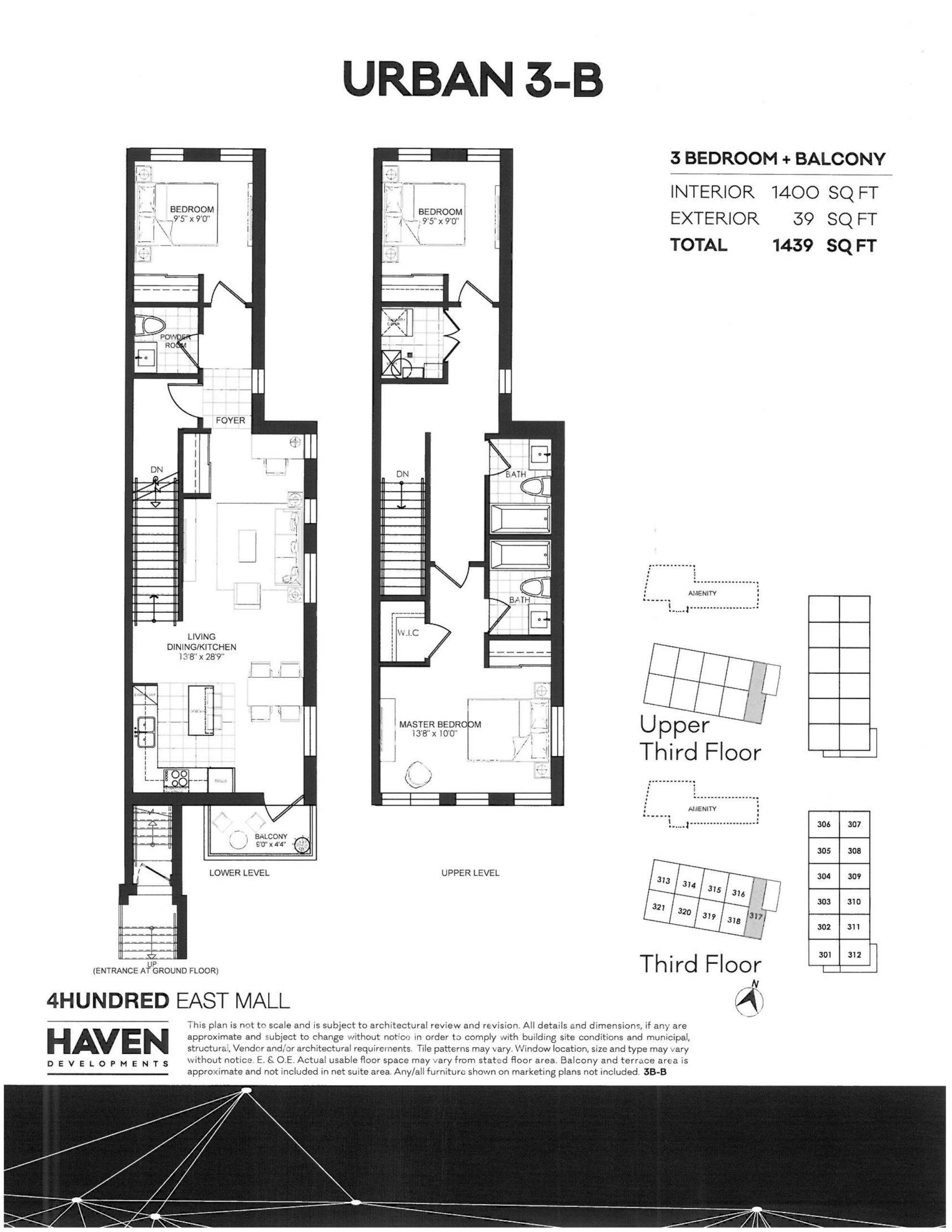 Urban 3-B floor plan