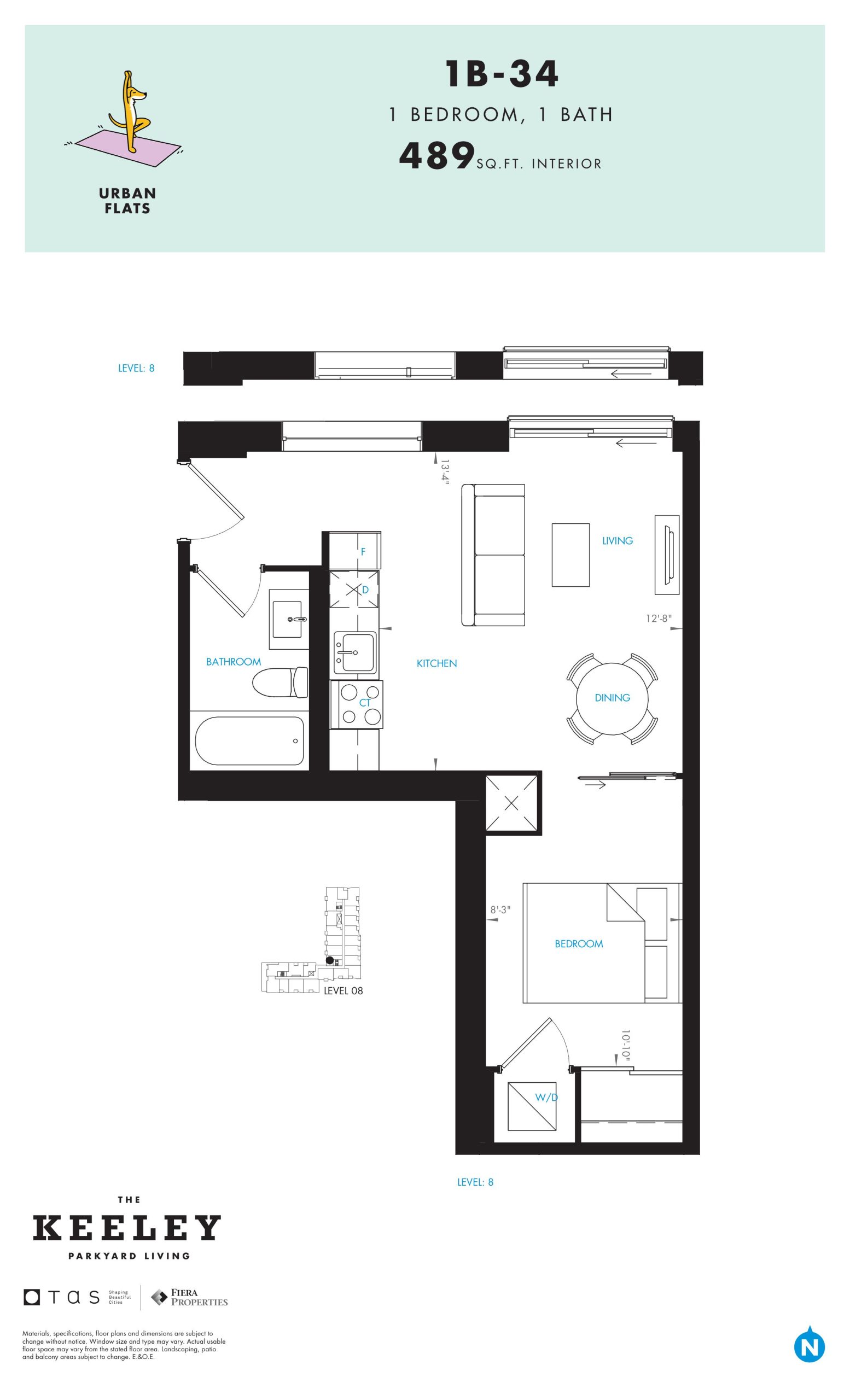 1B-34 floor plan