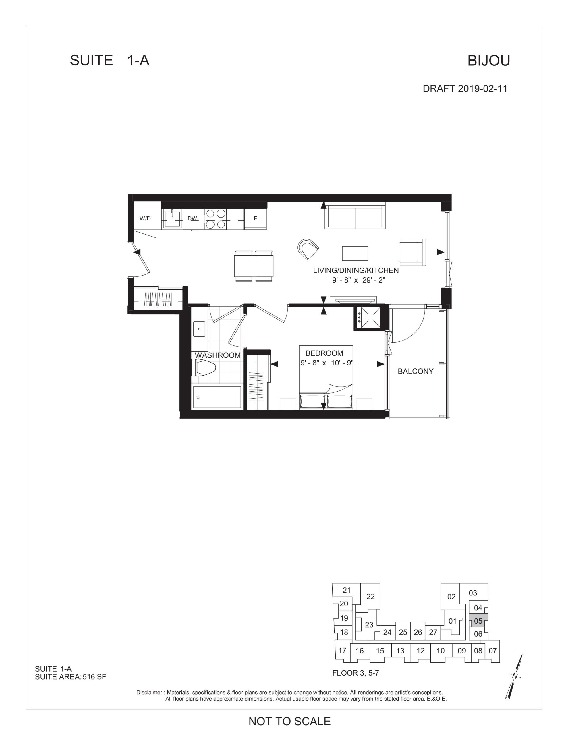 Suite 1-A floor plan