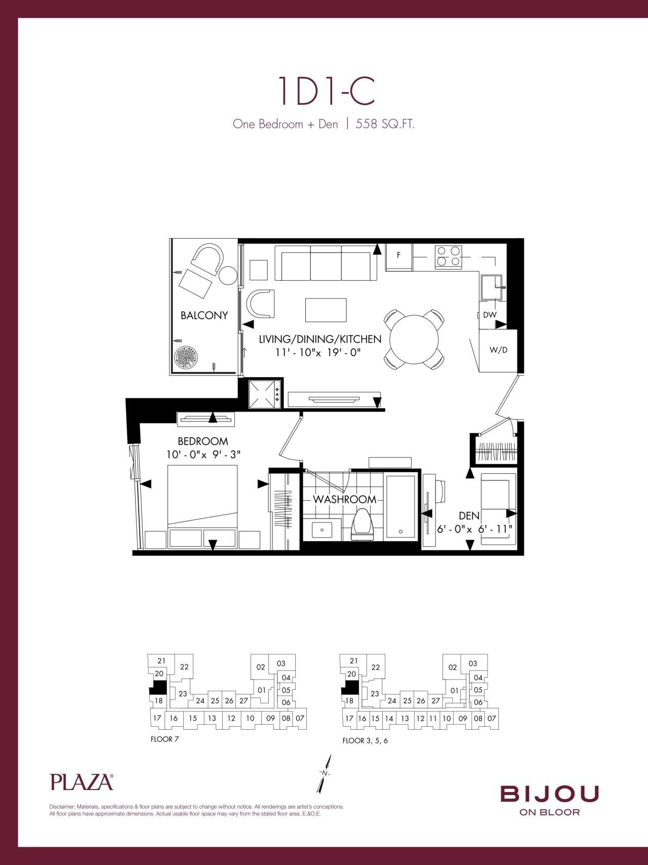Suite 1D1-C floor plan