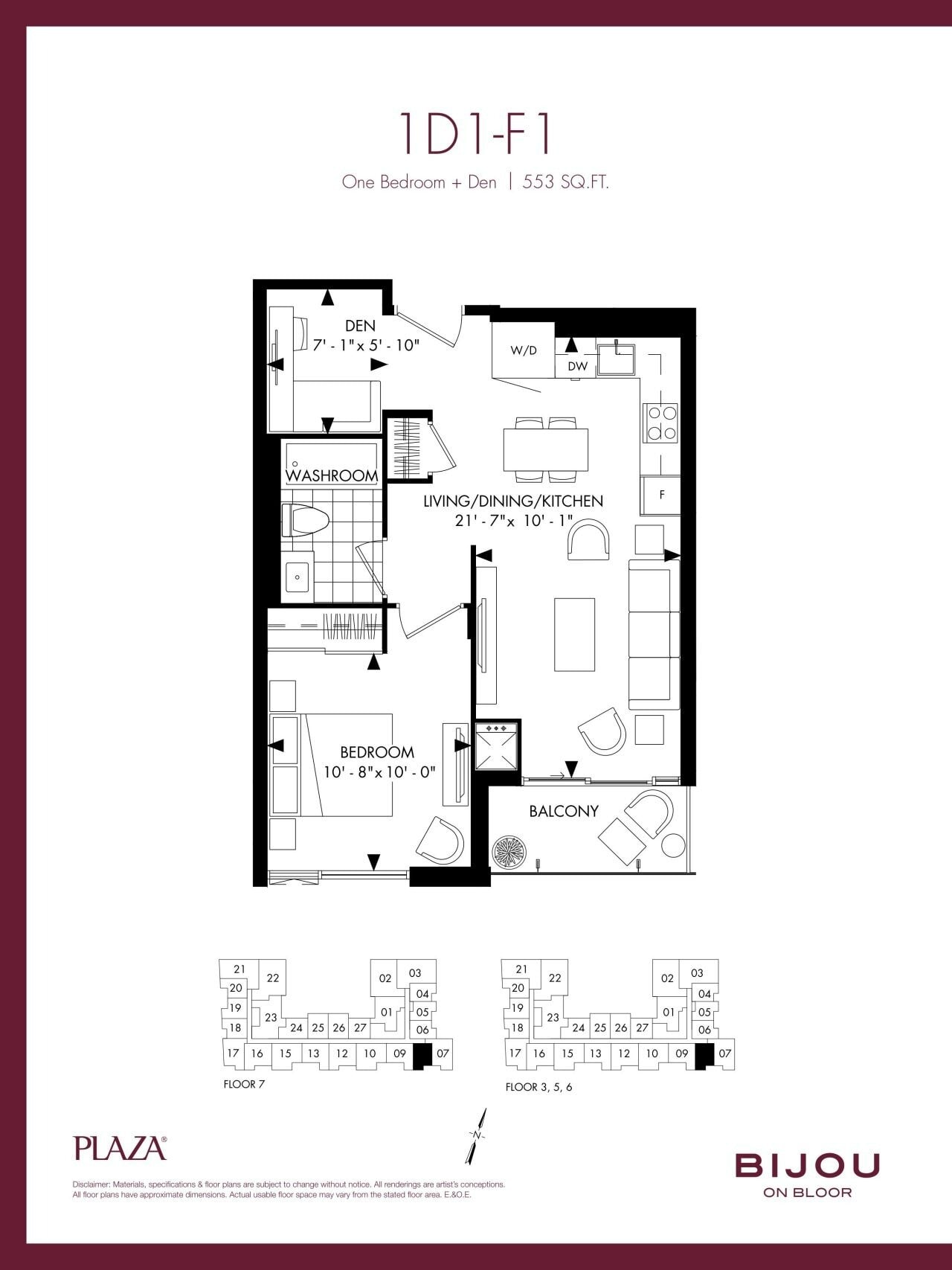 Suite 1D1-F1 floor plan