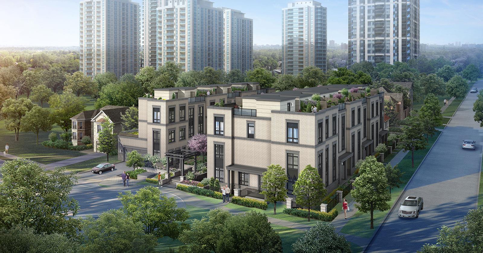 Kenneth & Holmes Urban Townhomes in Toronto — rendering 4